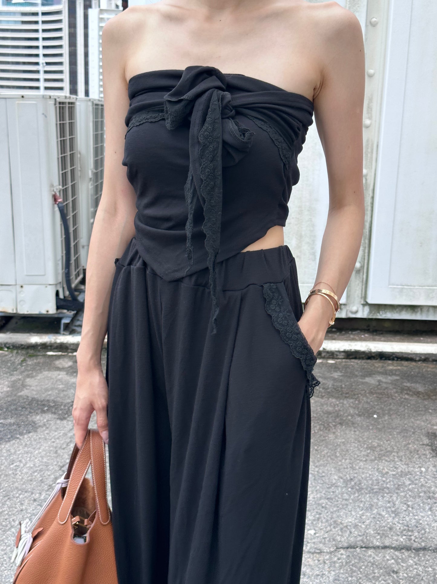 Lace Tube Top & Pants Set