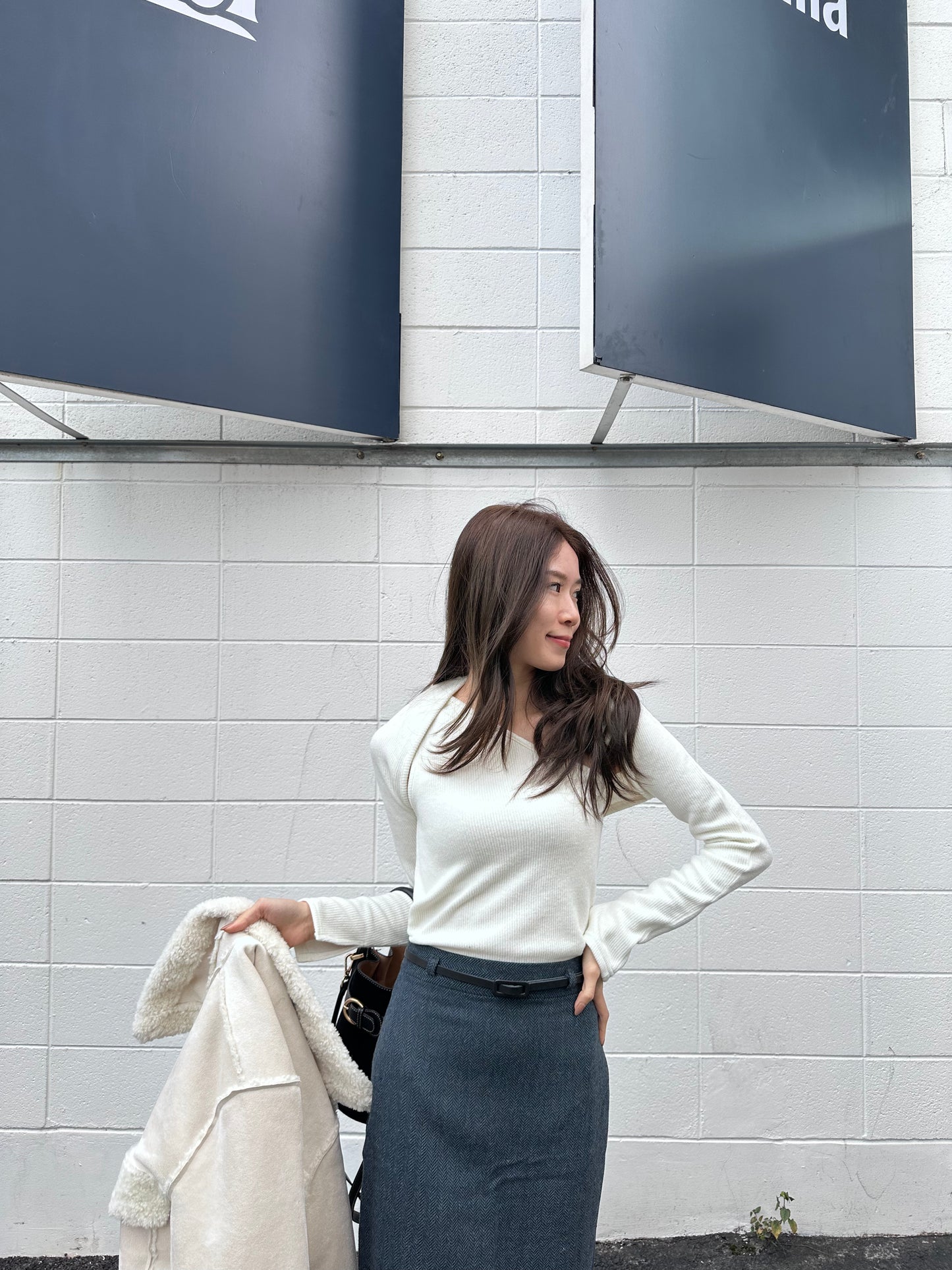 Cropped Off Shoulder with Cardigan Set