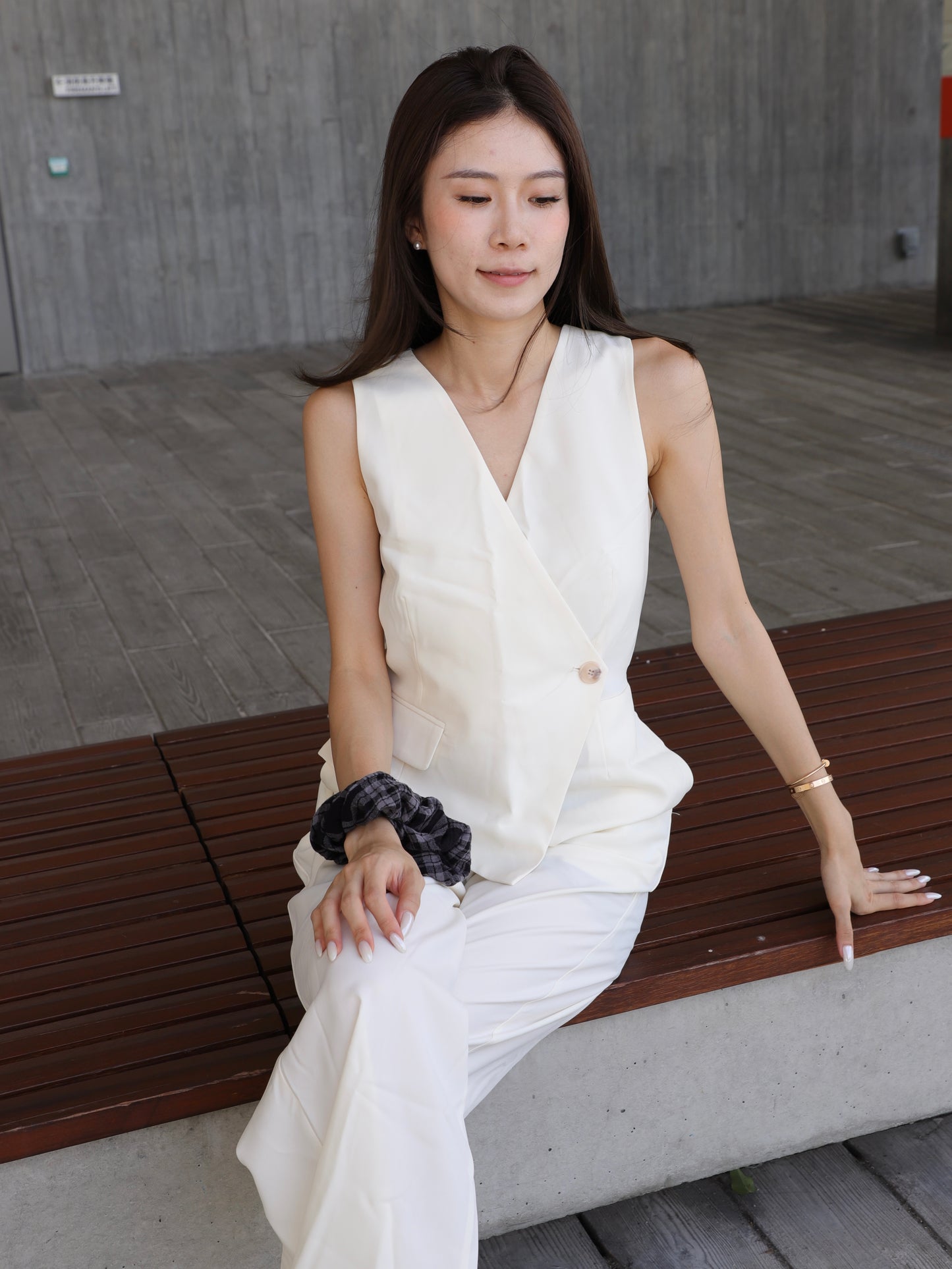 Office Like Chiffon Jumpsuit