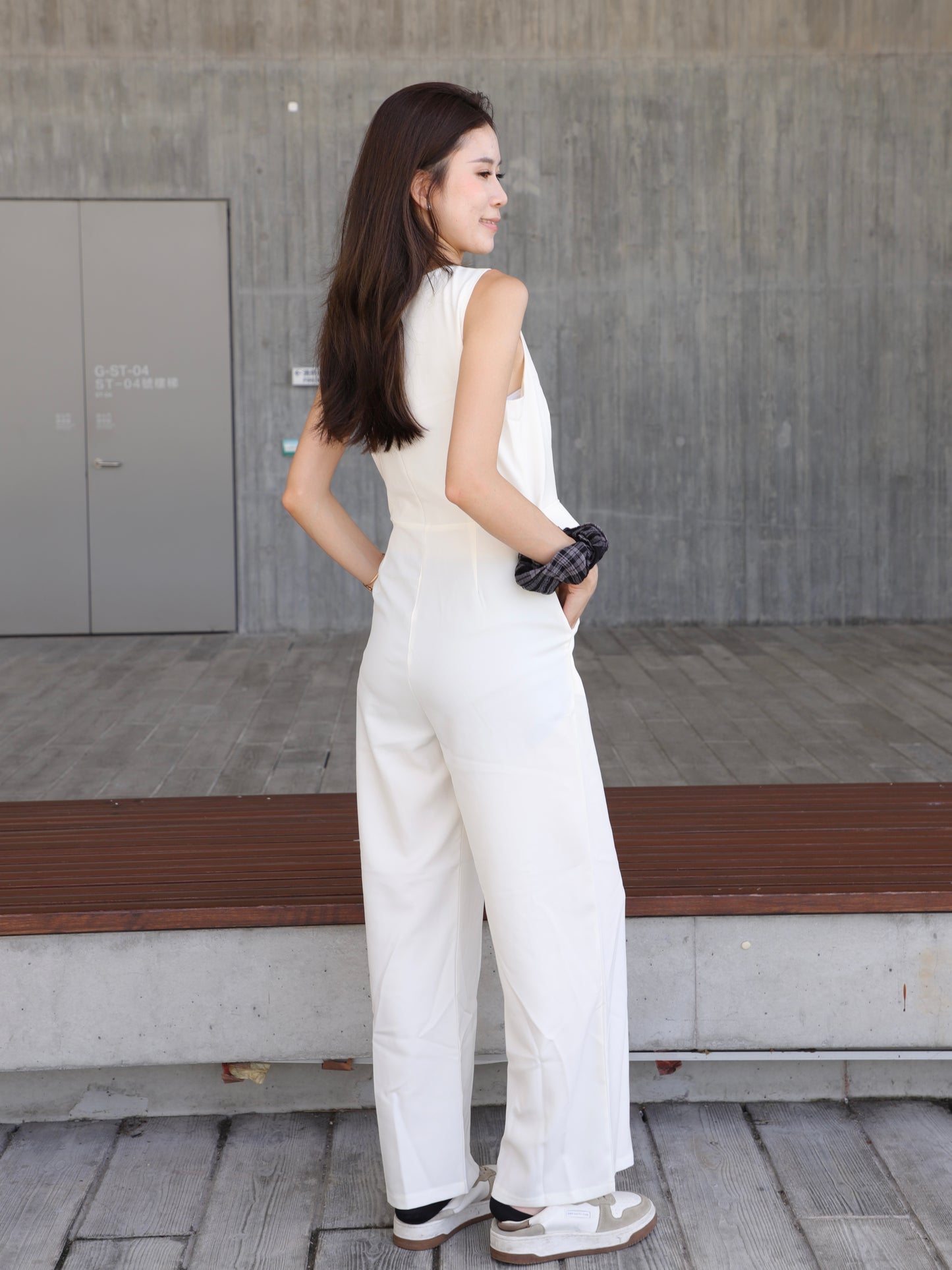 Office Like Chiffon Jumpsuit