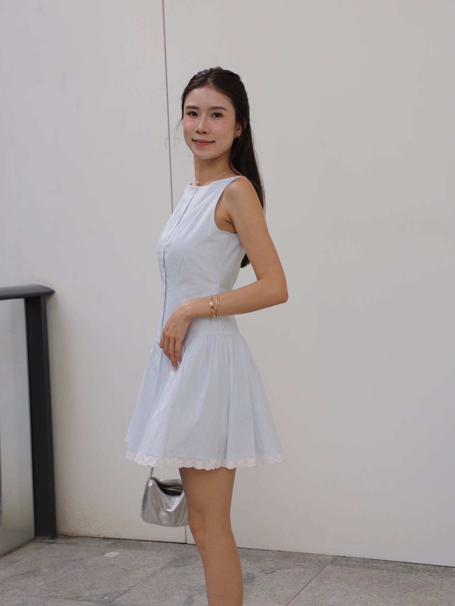 Shirt Like Lace Princess Mini Dress