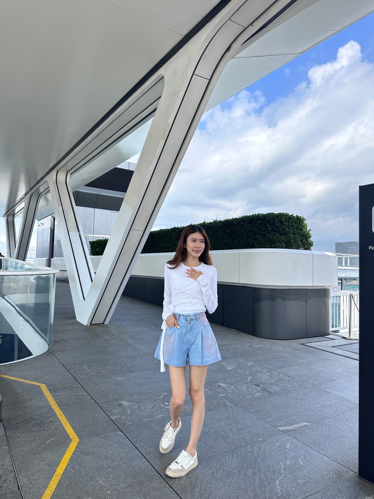Pink Bleached High Waisted Shorts