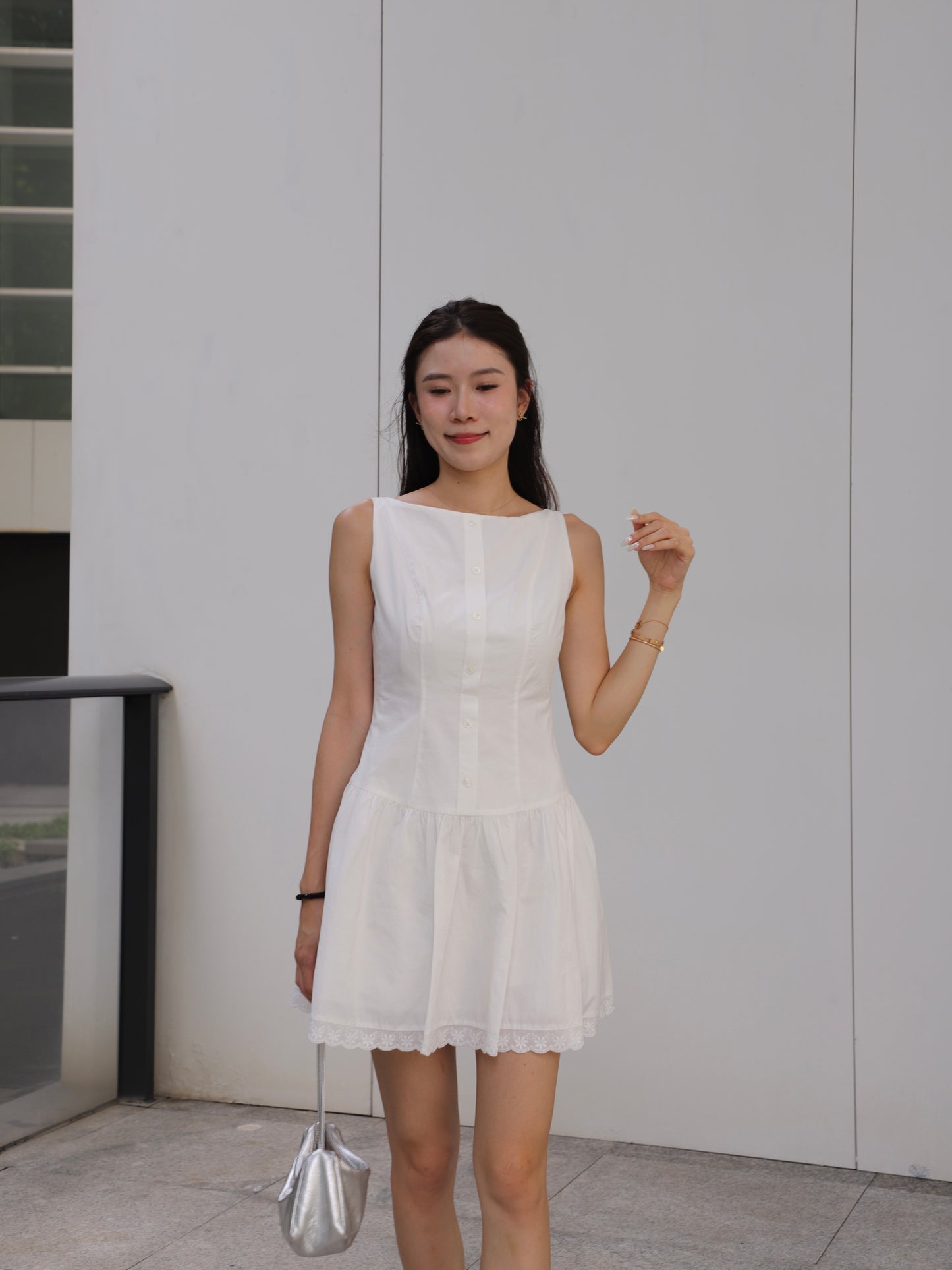 Shirt Like Lace Princess Mini Dress