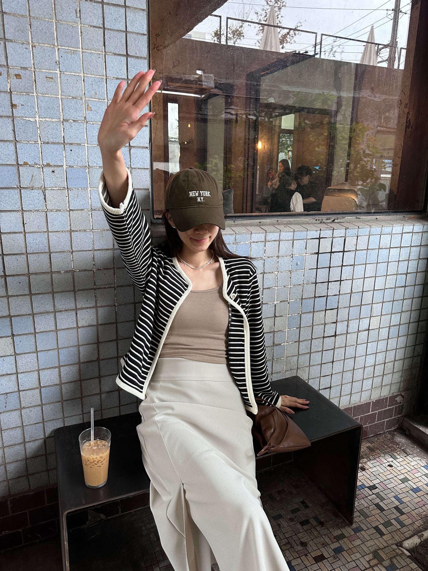 Basic Striped Long Sleeves Cardigan
