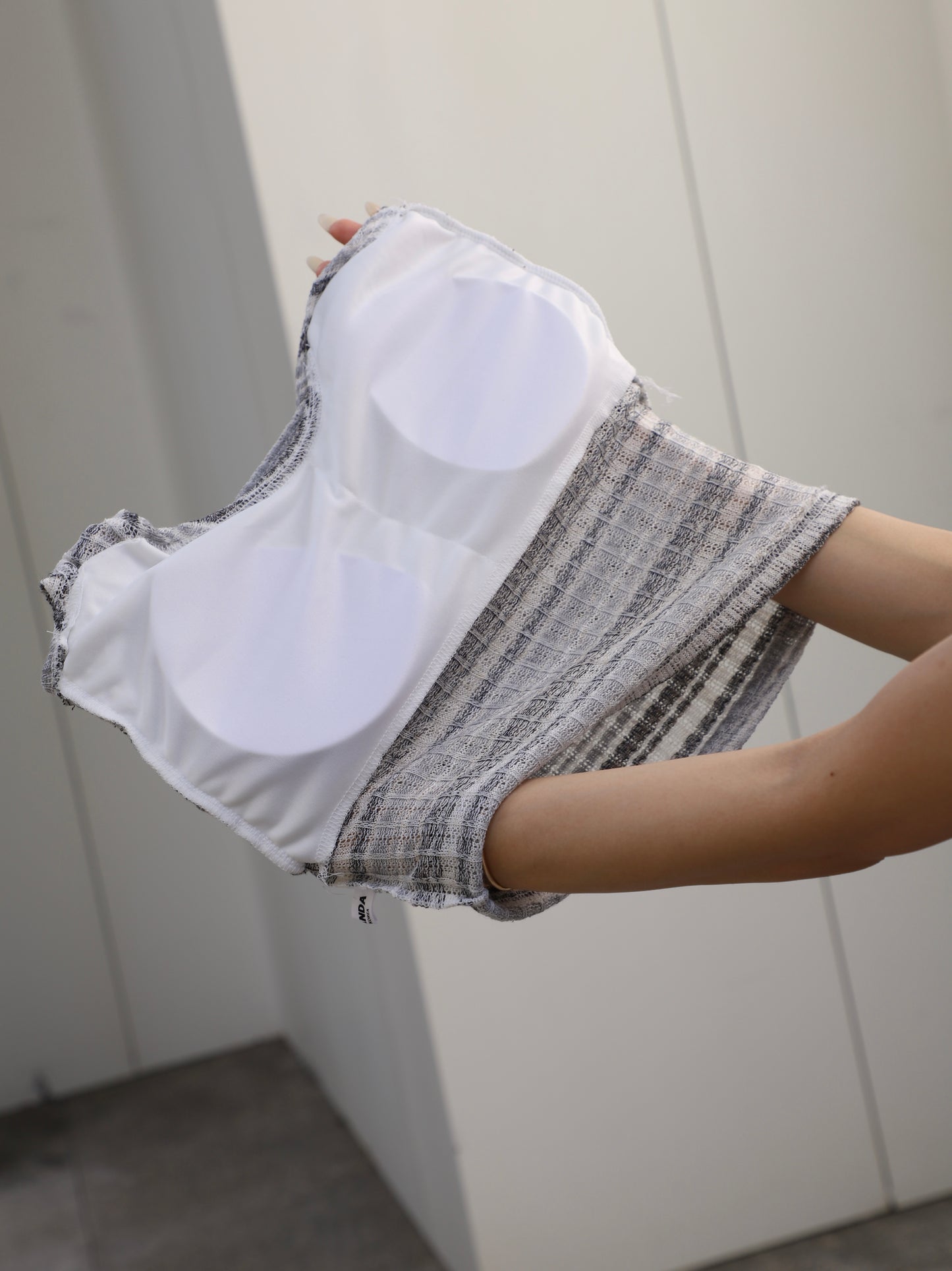Cross Neck Striped Tank Top