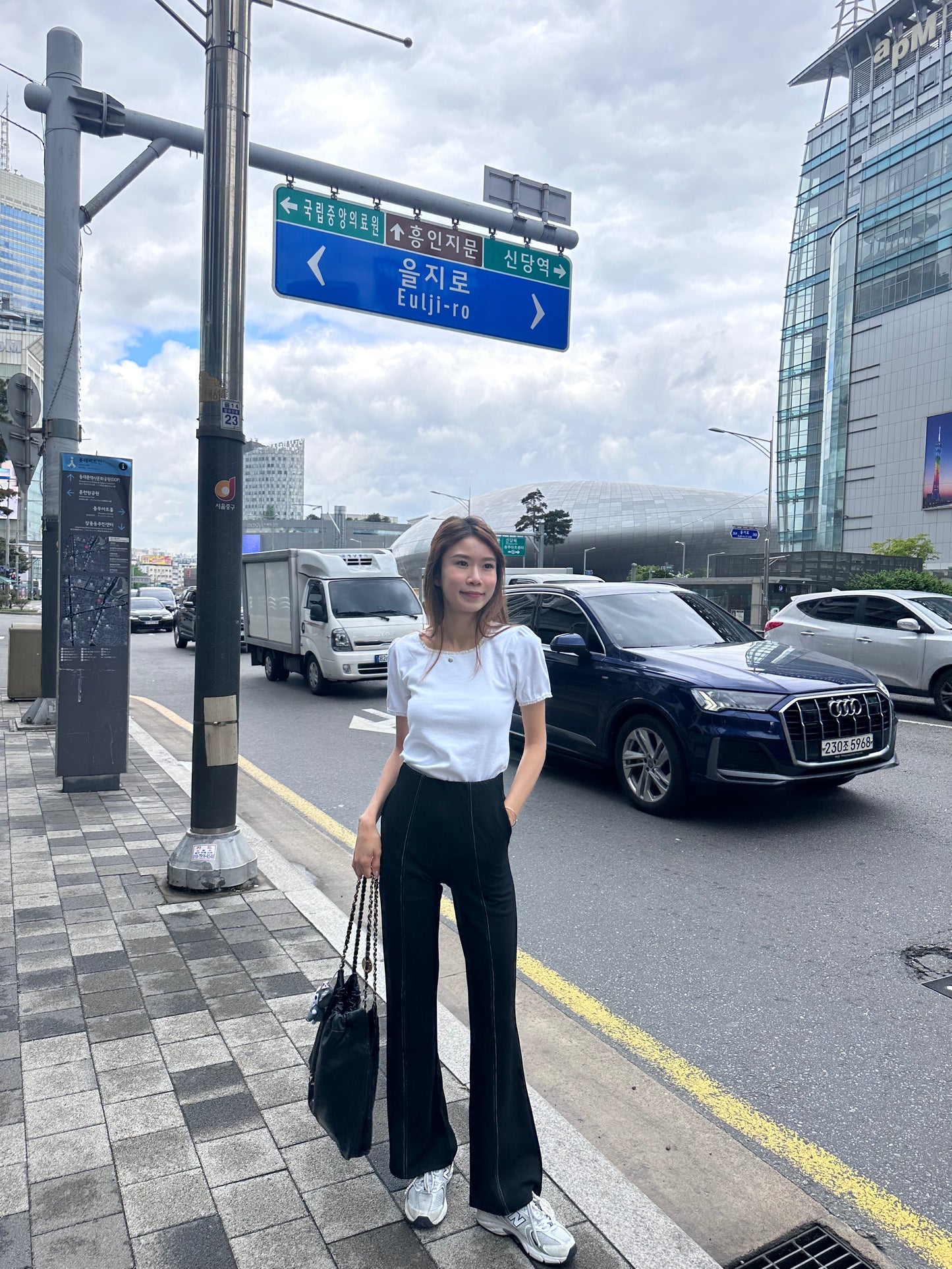 Lined Black Flare Pants