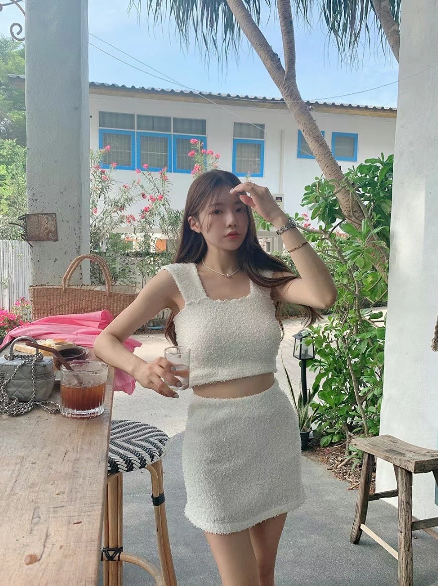 Towel Tank Top & Skirt Set