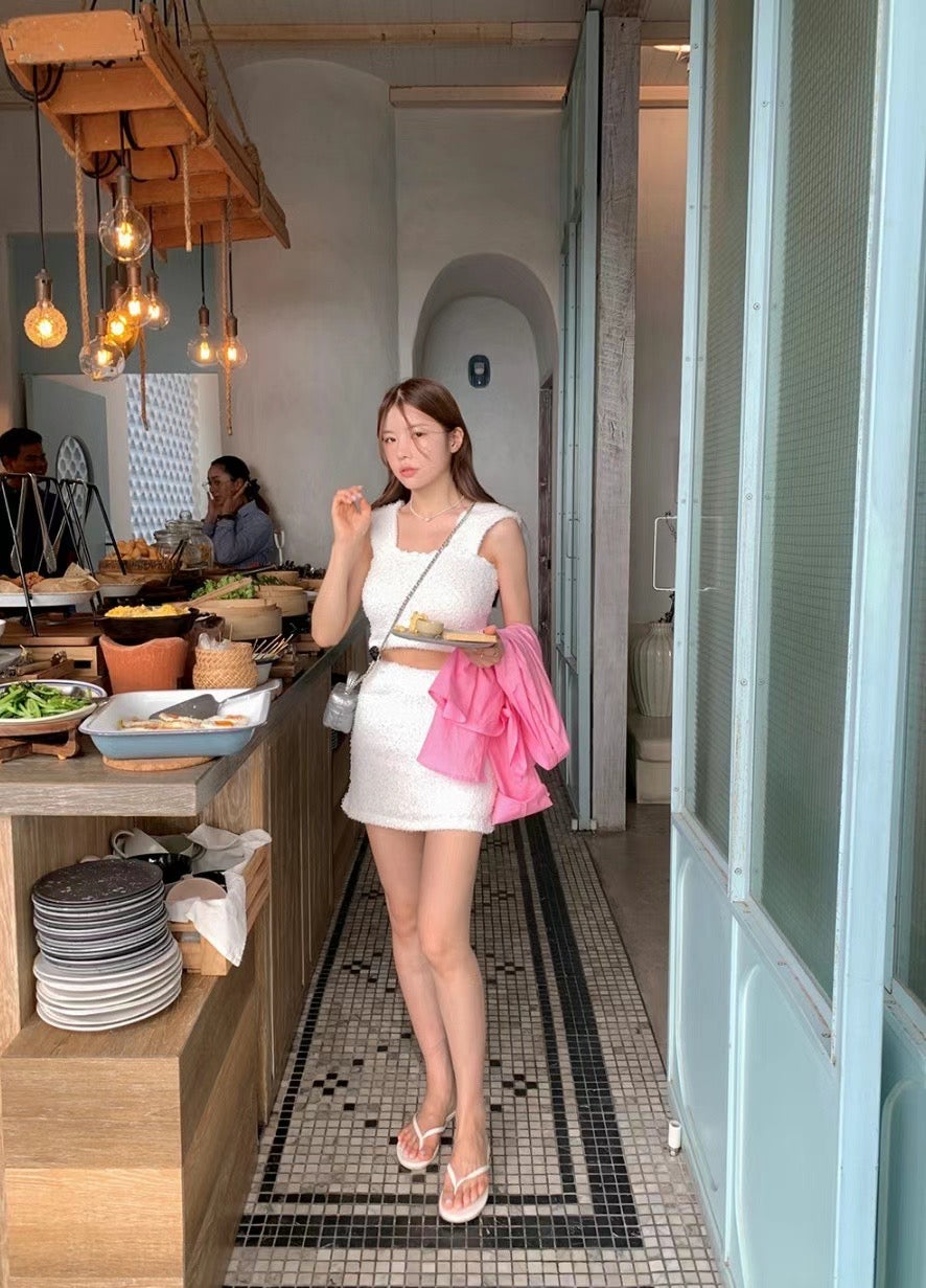 Towel Tank Top & Skirt Set