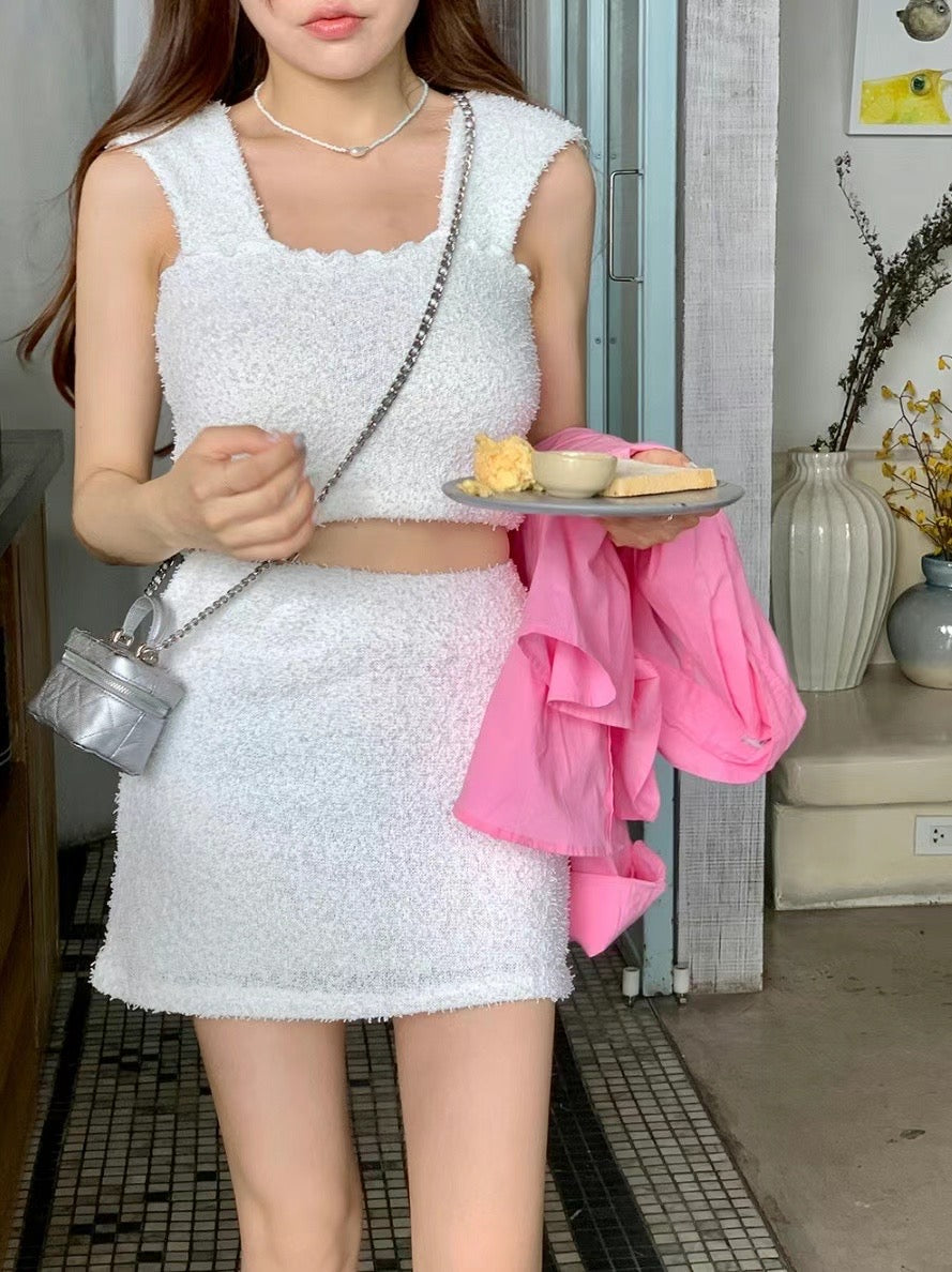 Towel Tank Top & Skirt Set