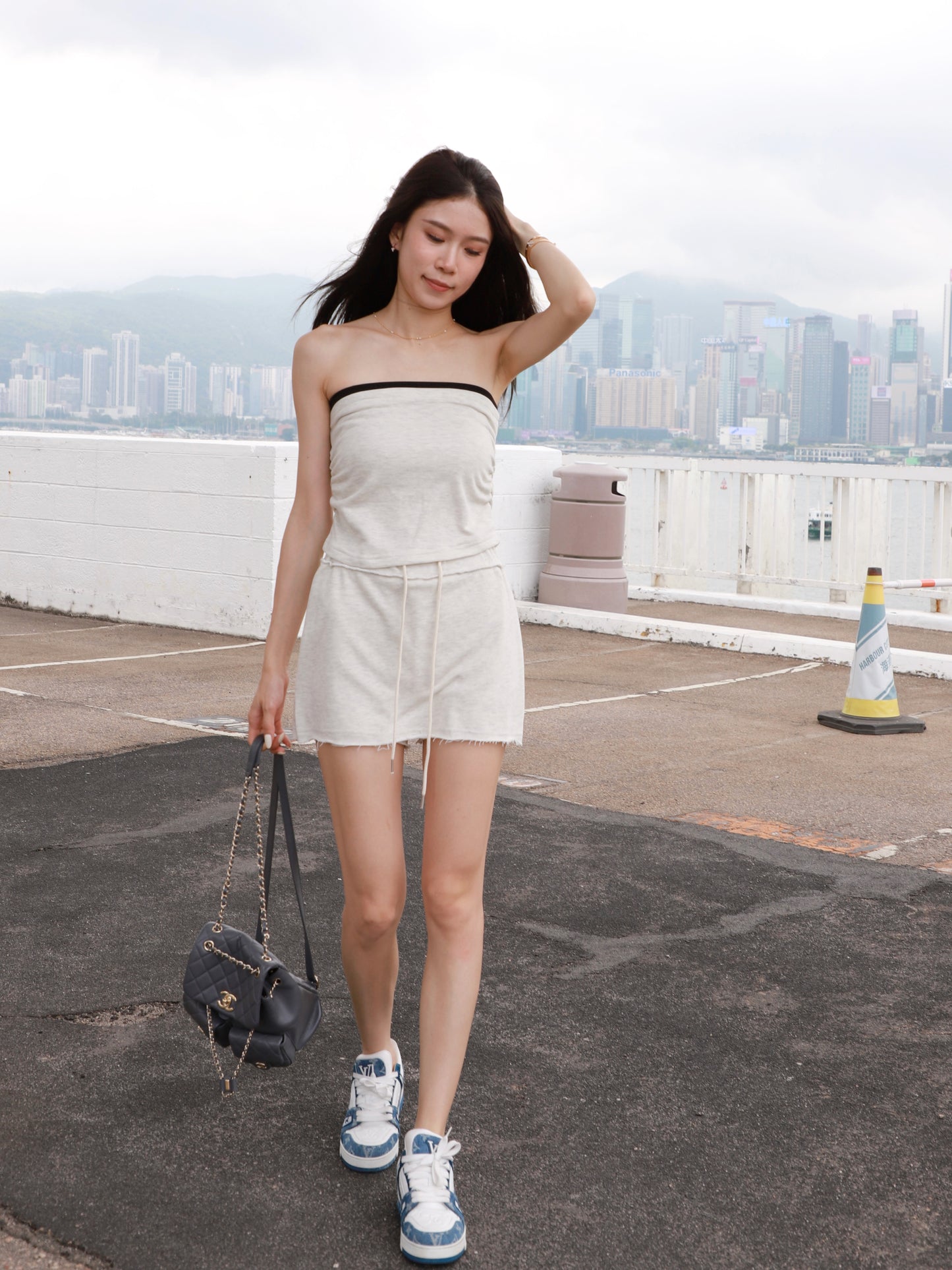 Cotton Tube & Skirt Shorts Set
