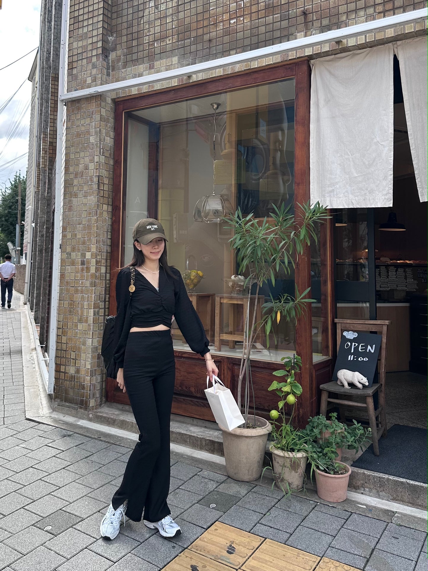 V neck Top & Flare Pants Set