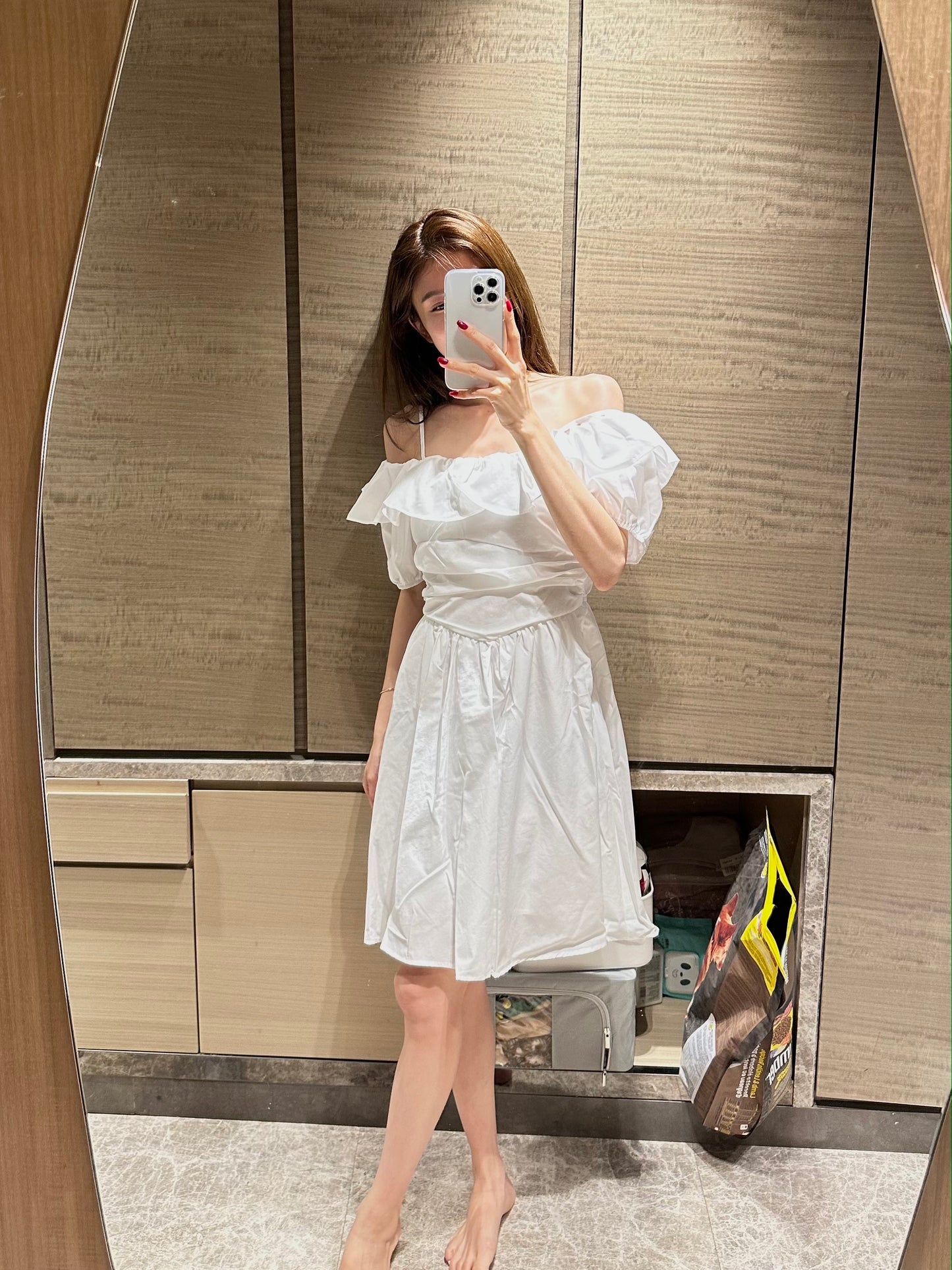 Ruffles Open Sleeves Mini Dress