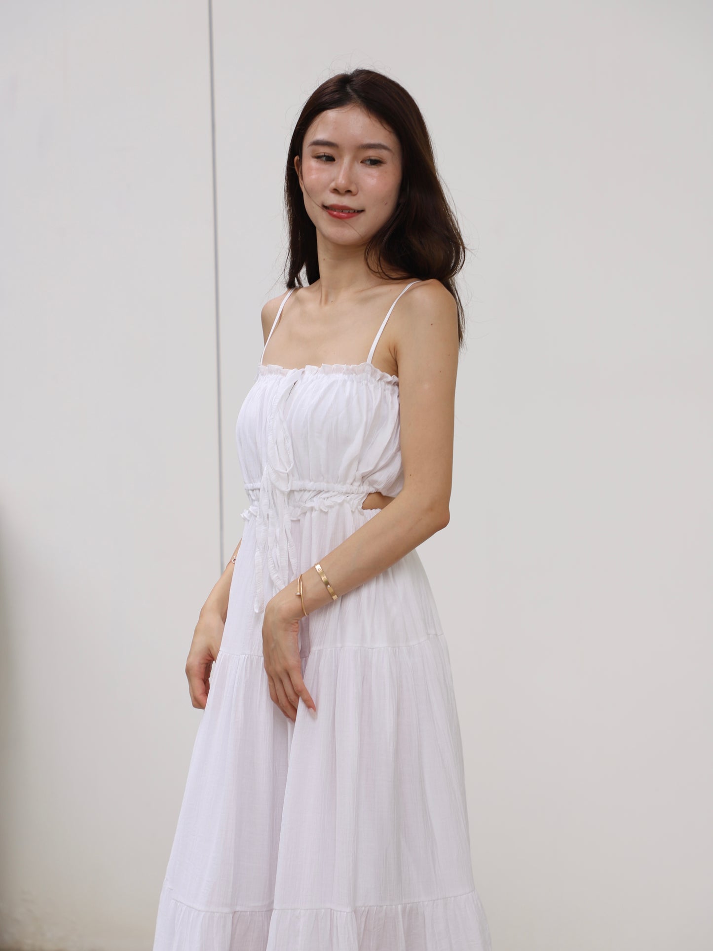 Show Back Chiffon Maxi Dress