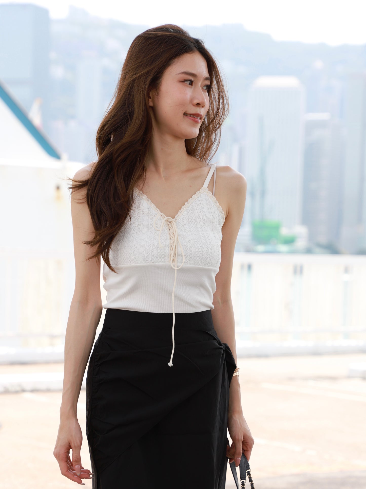 Lace Tied Tank Top (no pads)