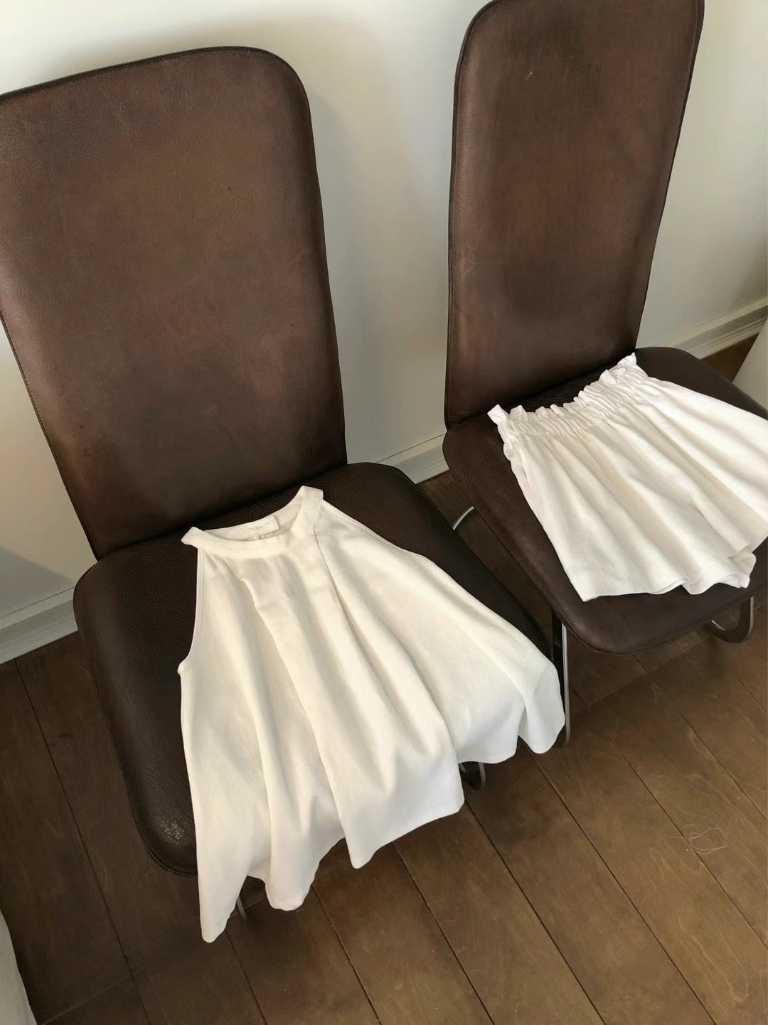 Crewneck Linen Tank Top & Shorts Set