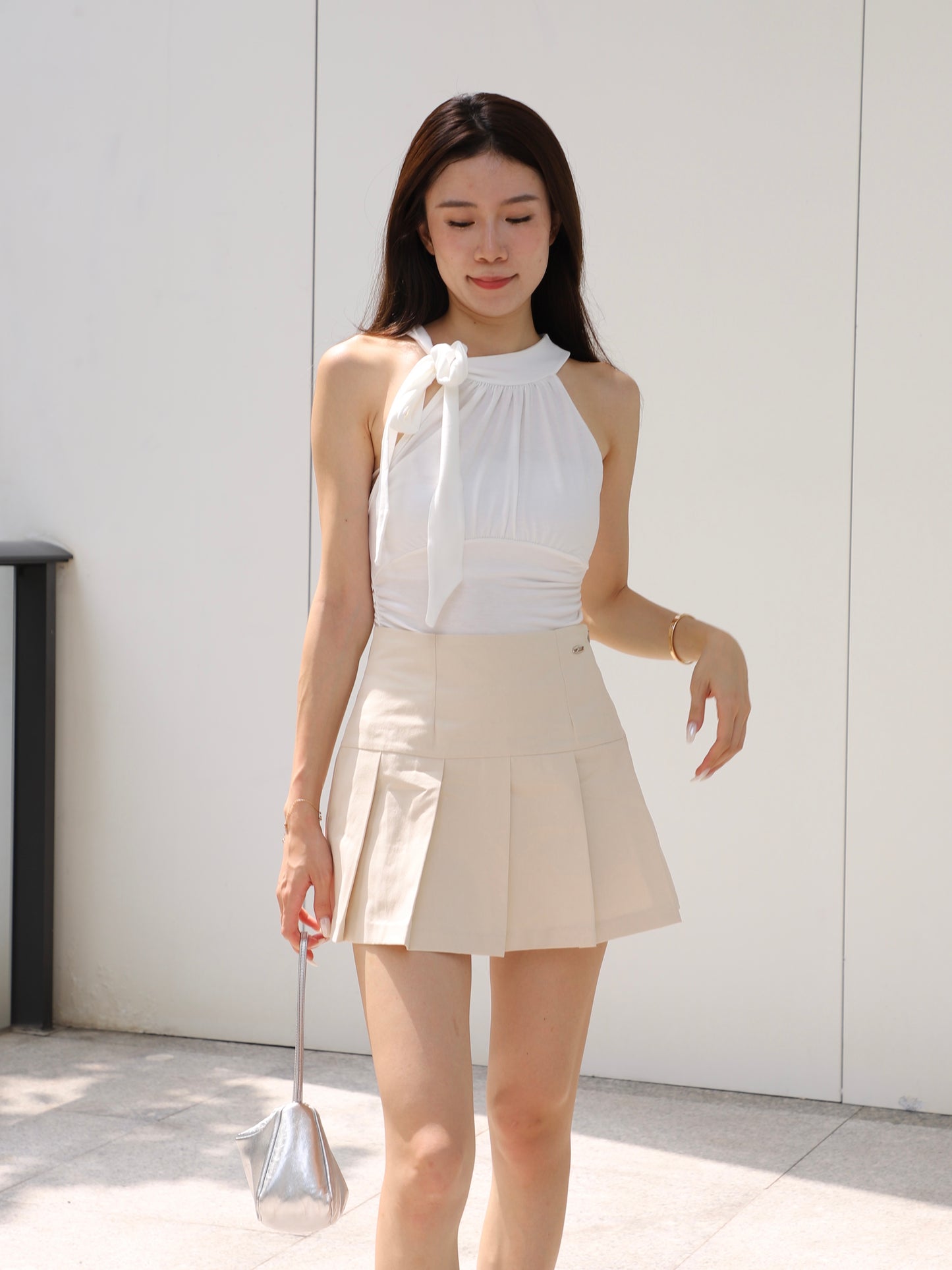 One Tied Cotton Tank Top