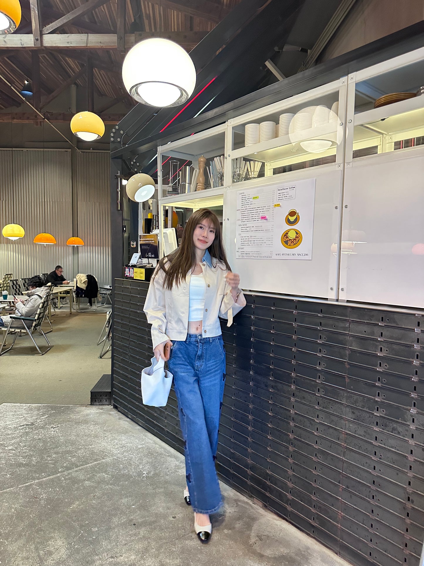 Ribbon on both side Jeans