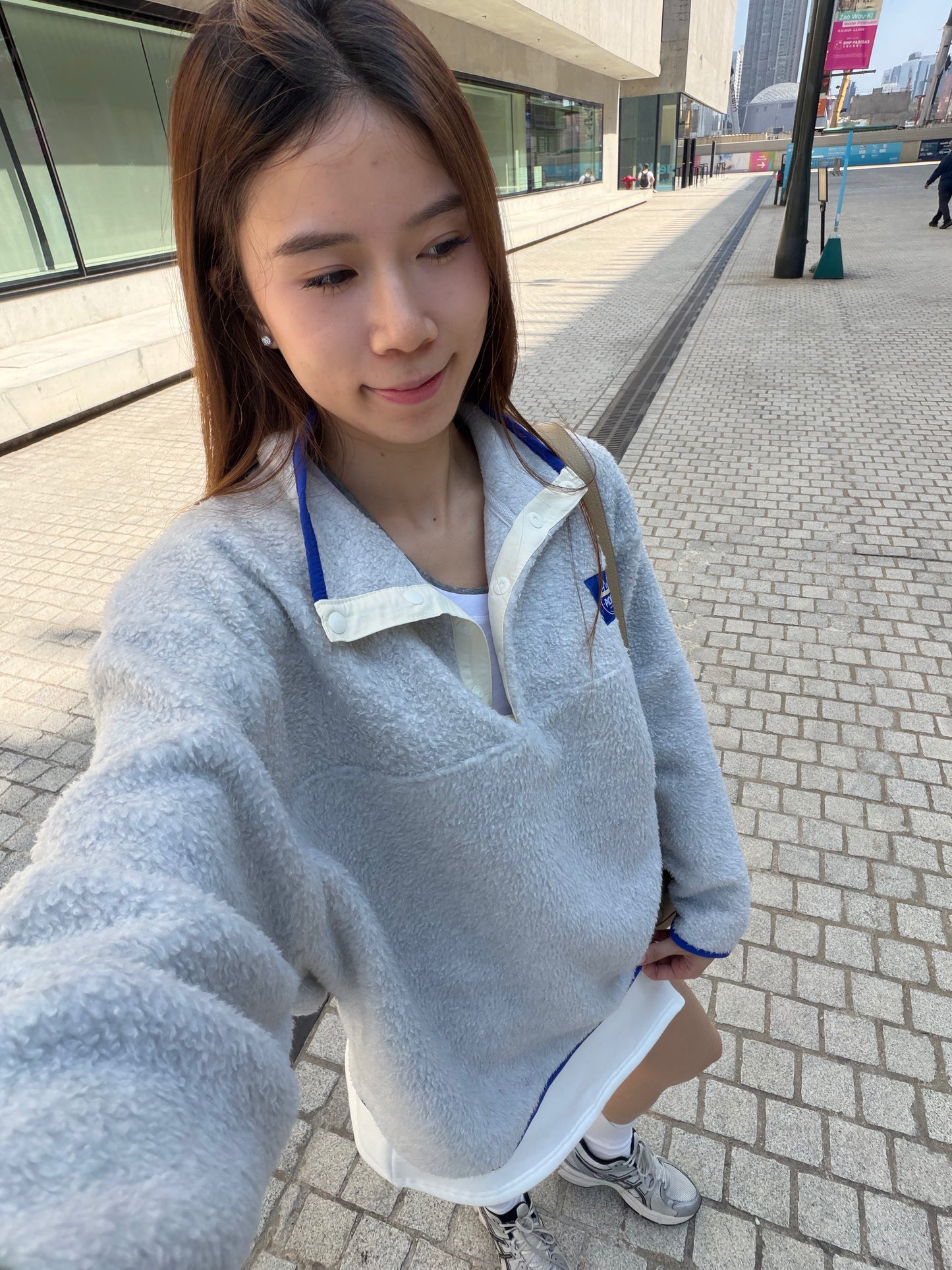 Fluffy Fleece Mix Sweatshirt