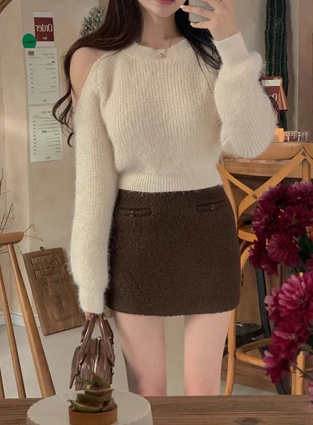 Elsa Fluffy Long Sleeves Sweater