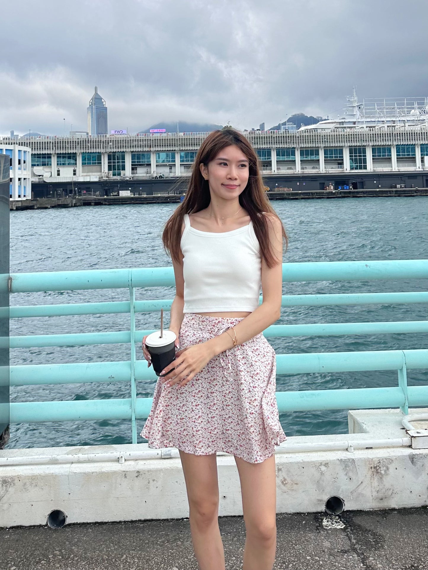 Tied Waist Floral Mini Skirt
