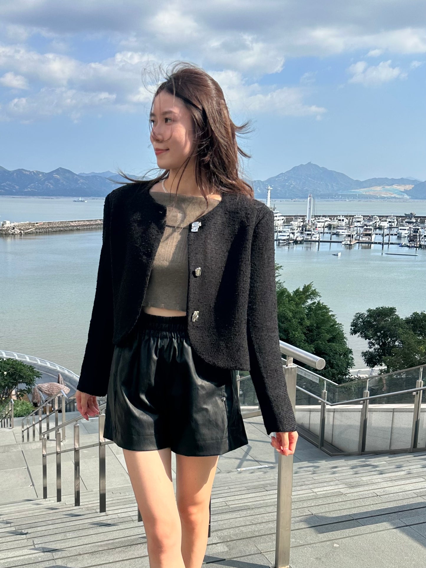 Special Button Tweed Jacket