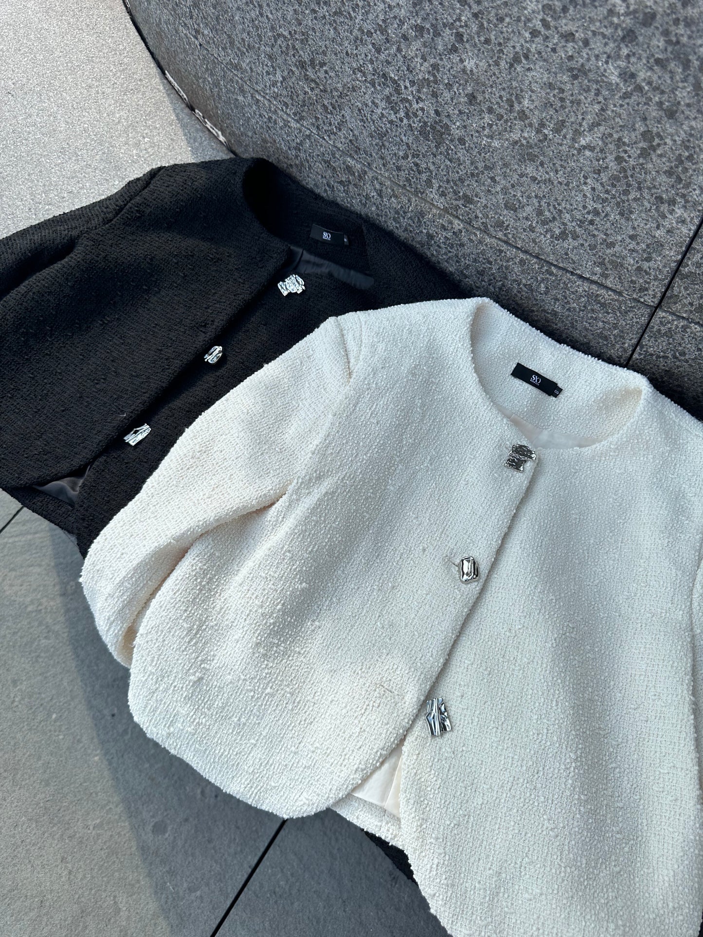 Special Button Tweed Jacket