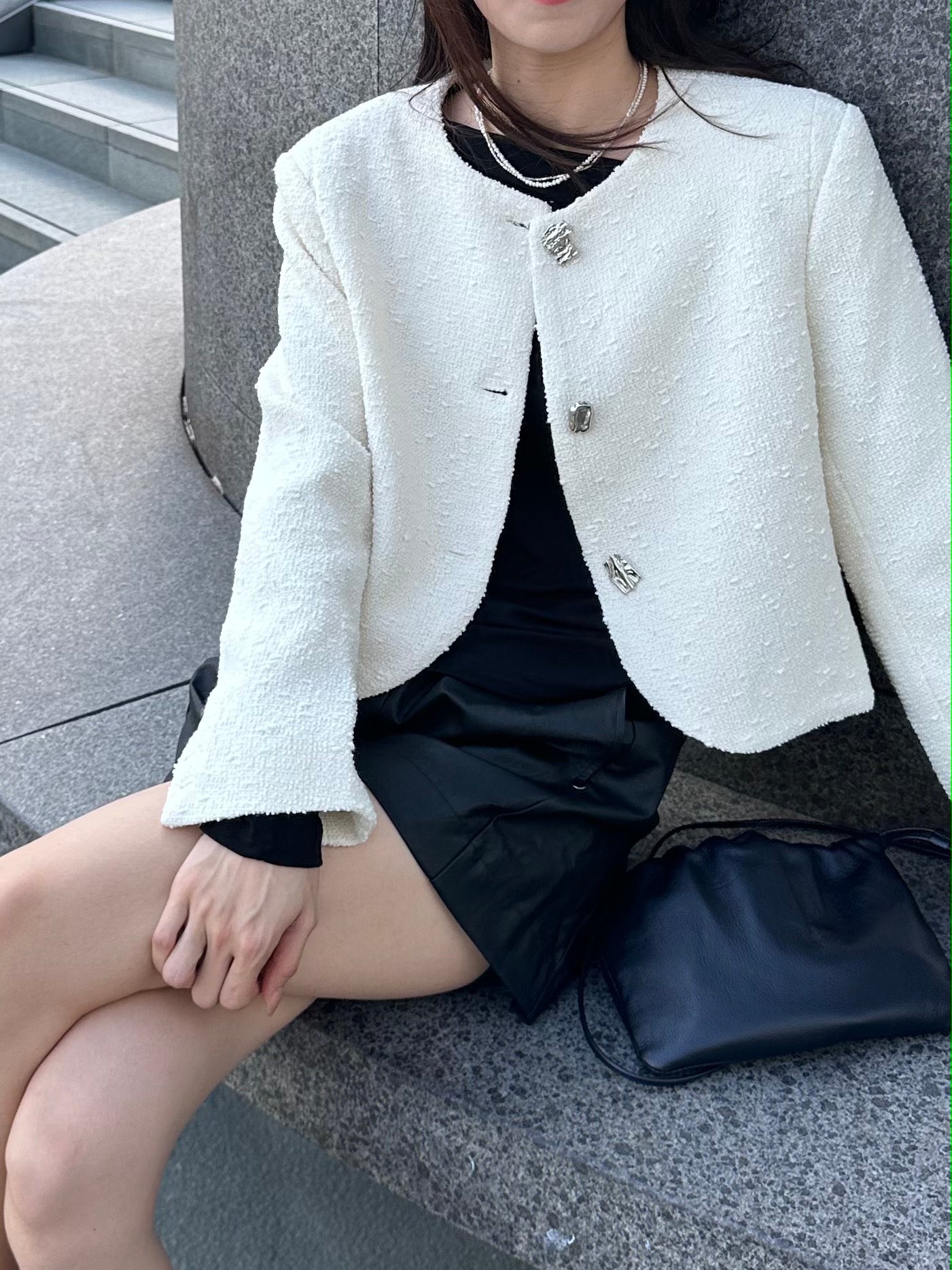 Special Button Tweed Jacket