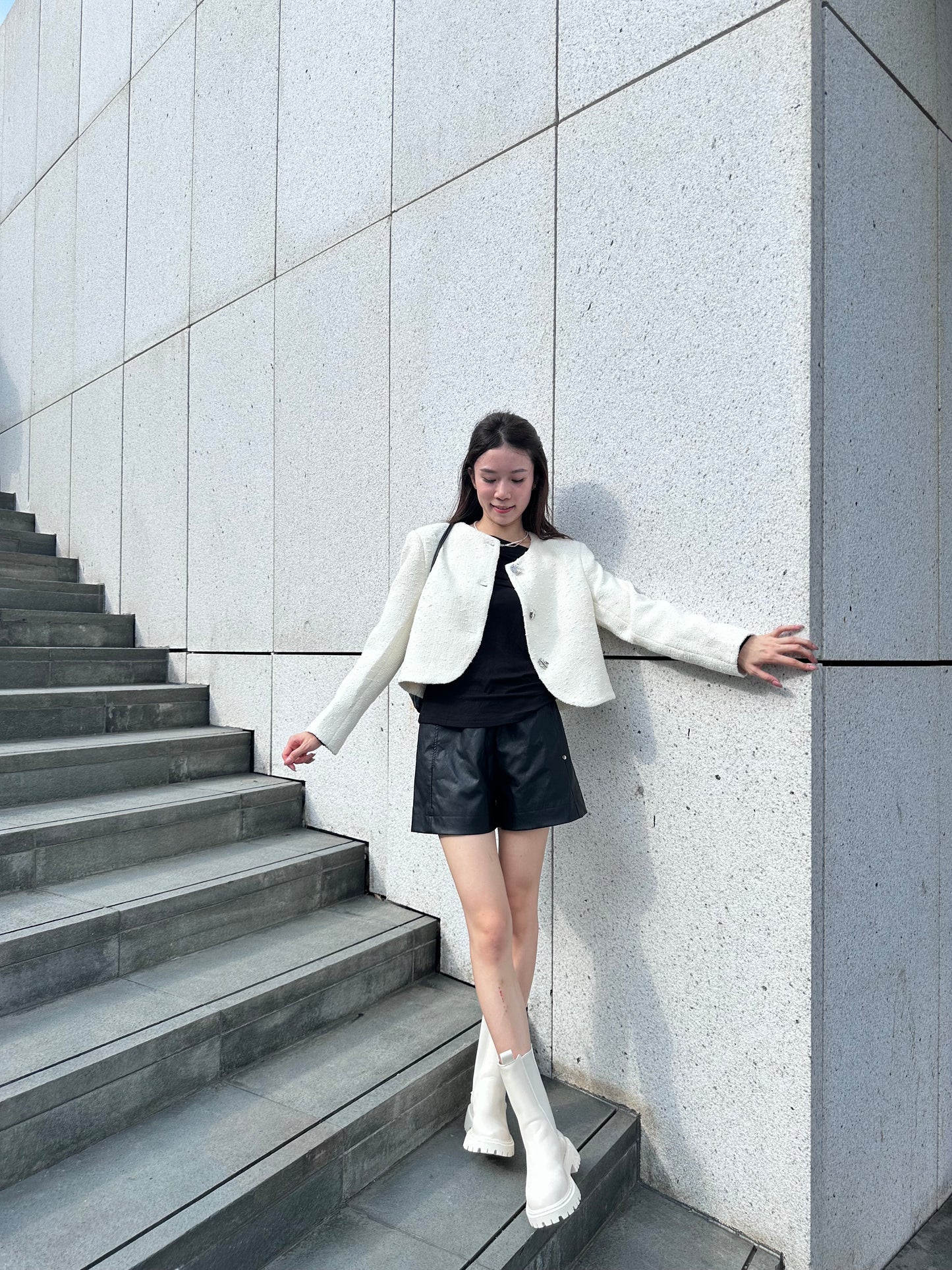 Special Button Tweed Jacket