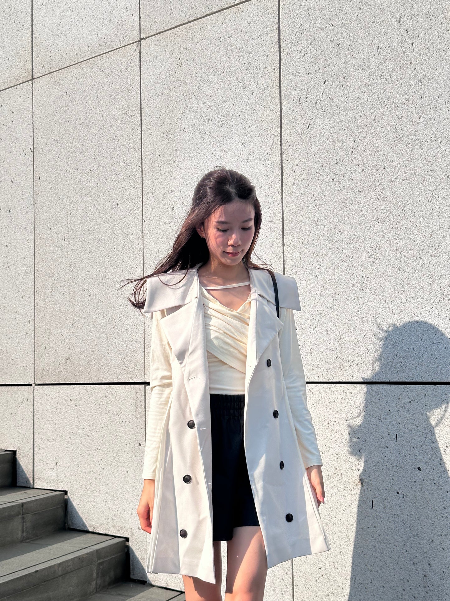 Strap on chest Long Sleeves Top