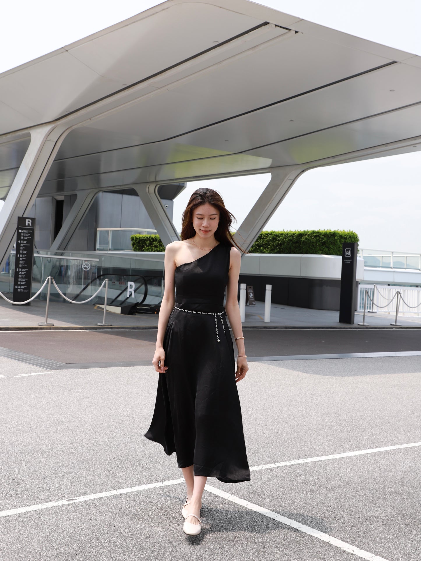 Silky One Off Maxi Dress