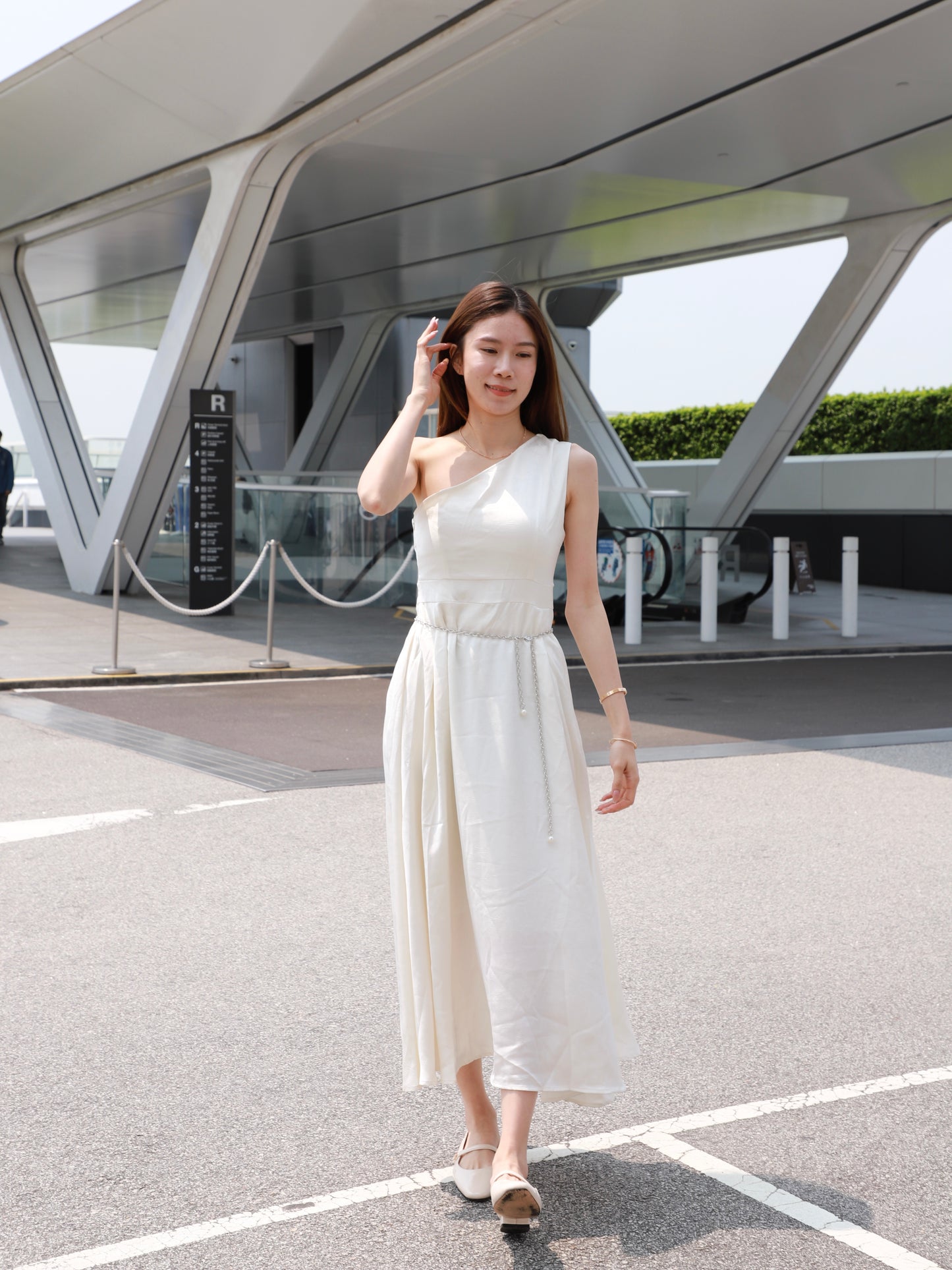 Silky One Off Maxi Dress