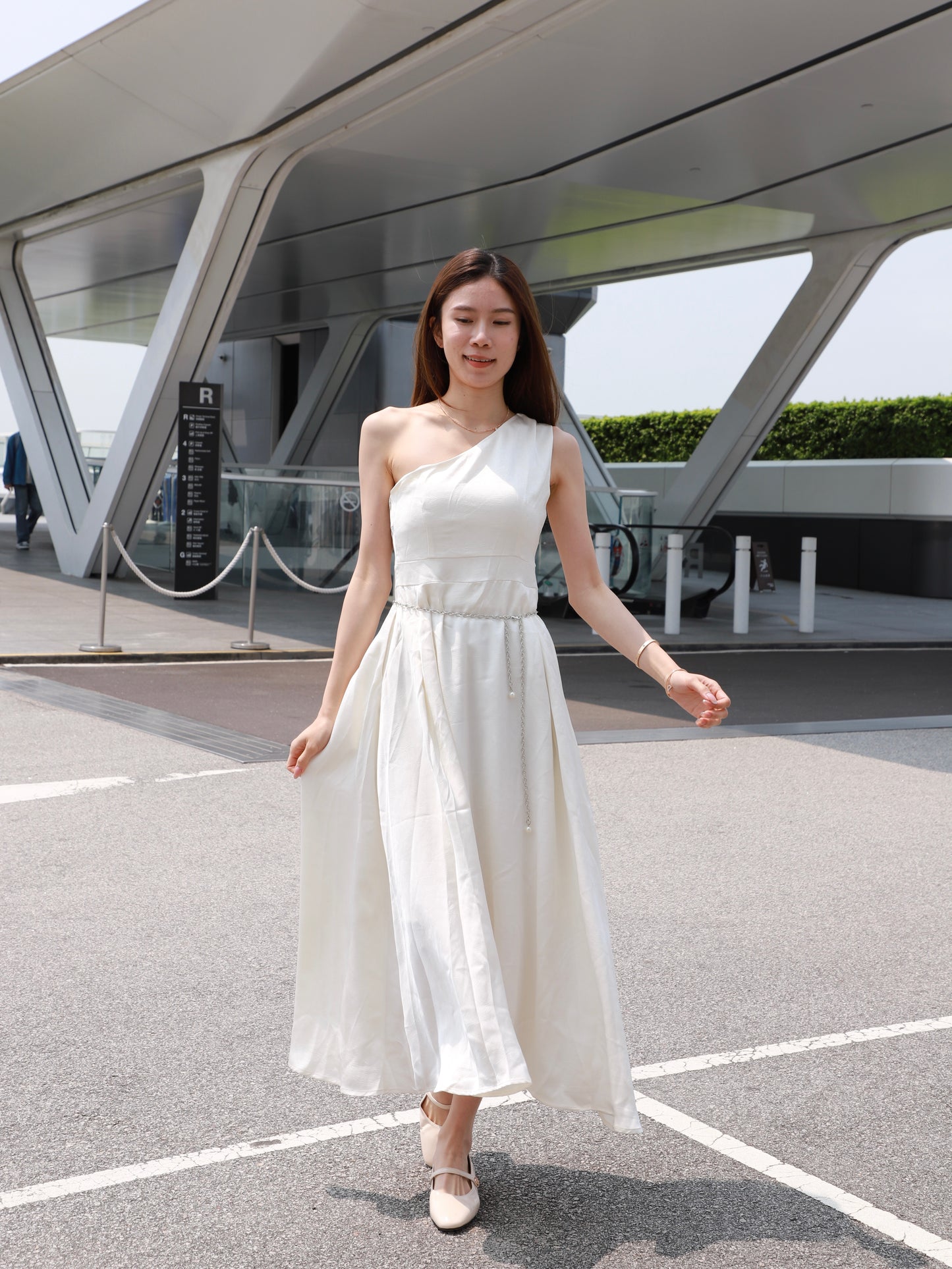 Silky One Off Maxi Dress
