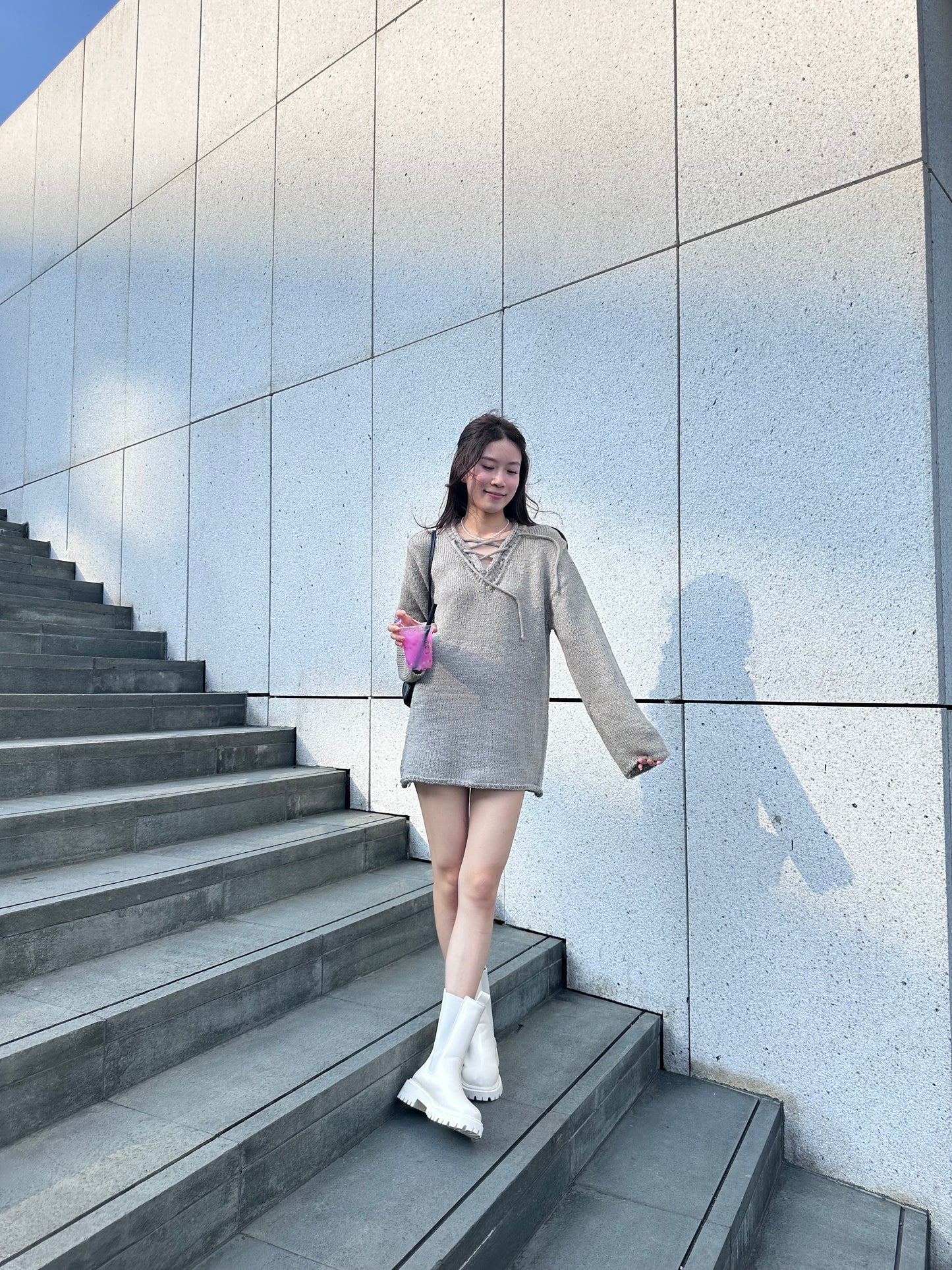Tied on the Chest Oversize Cardigan