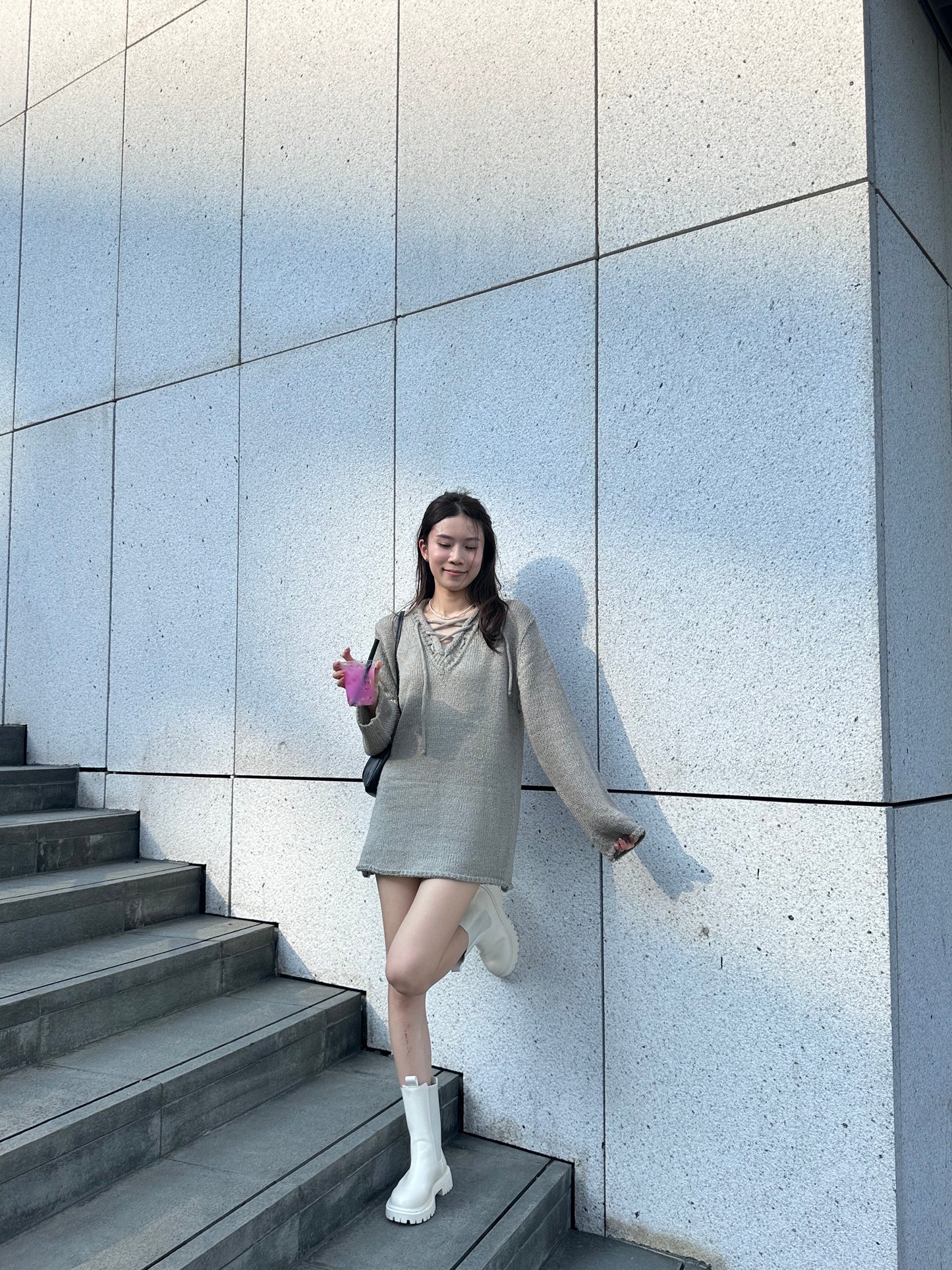 Tied on the Chest Oversize Cardigan