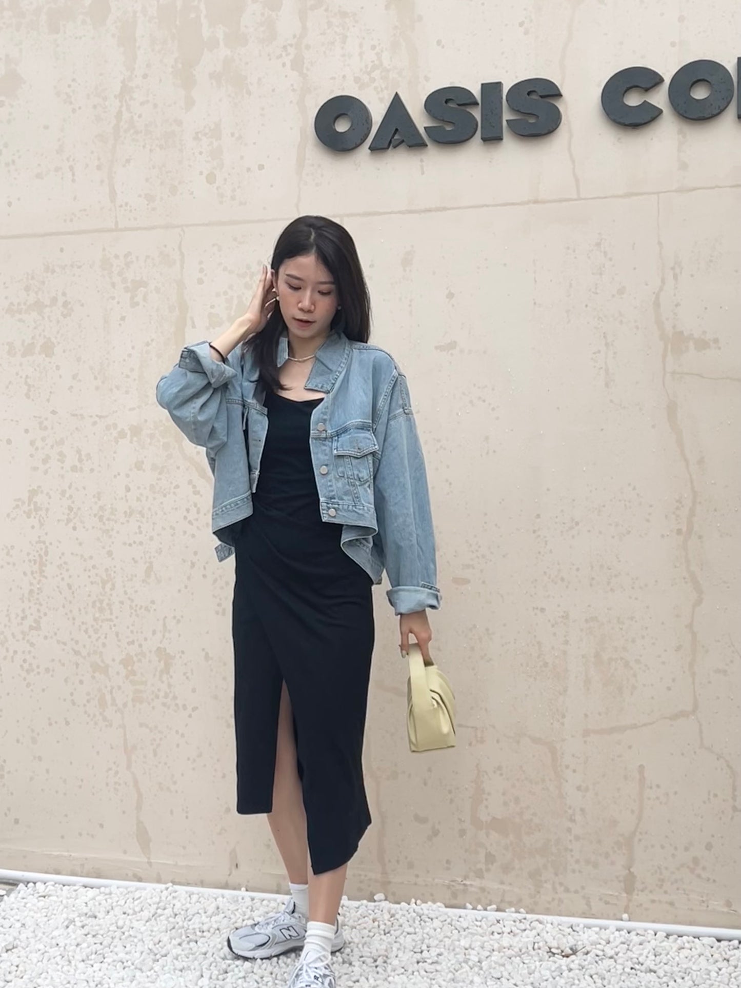 Square Neck Slit Maxi Dress
