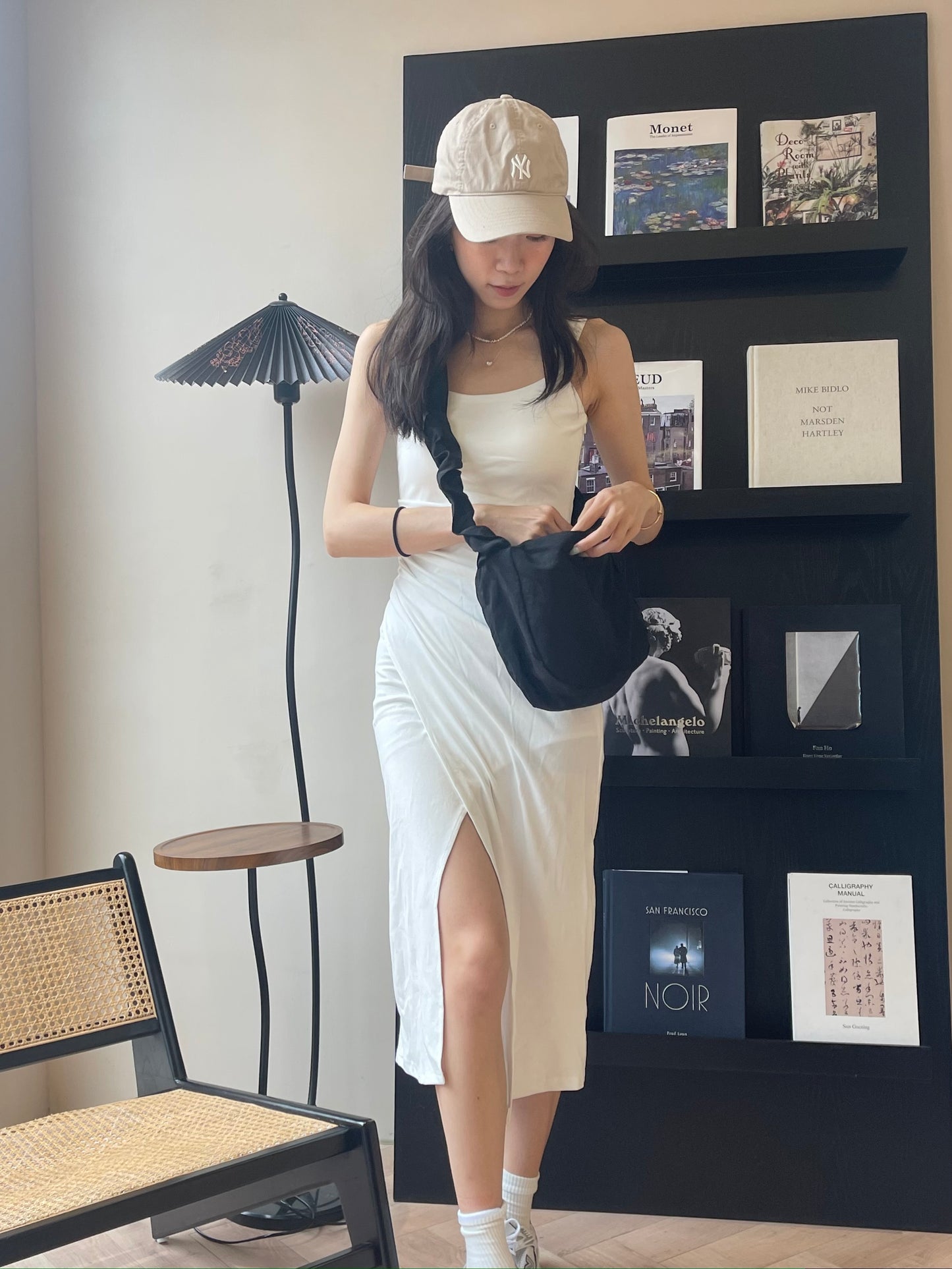 Square Neck Slit Maxi Dress