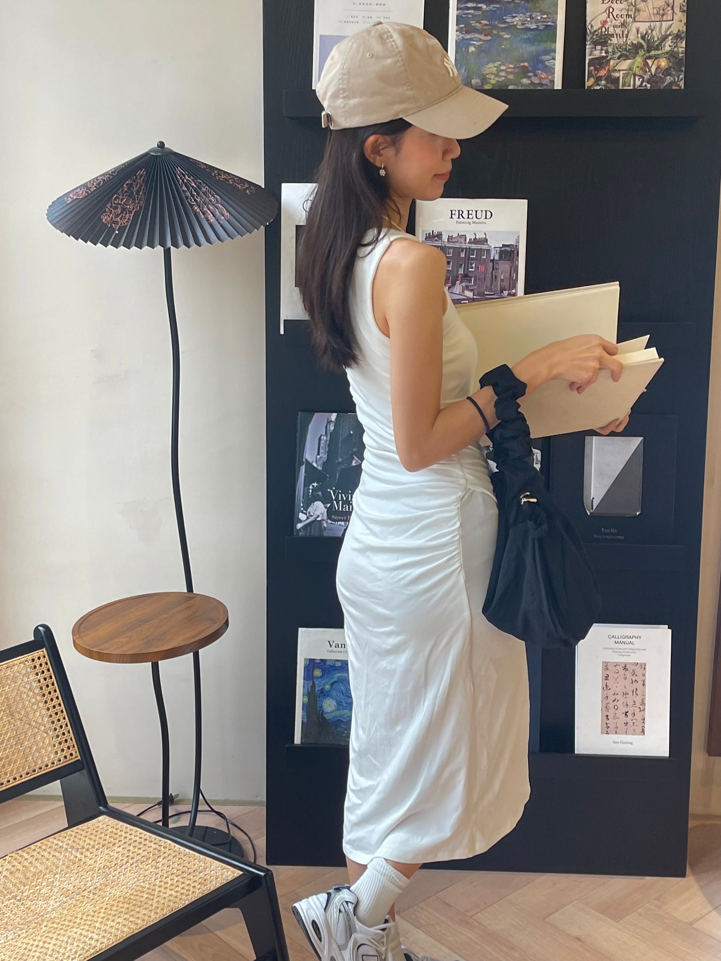 Square Neck Slit Maxi Dress