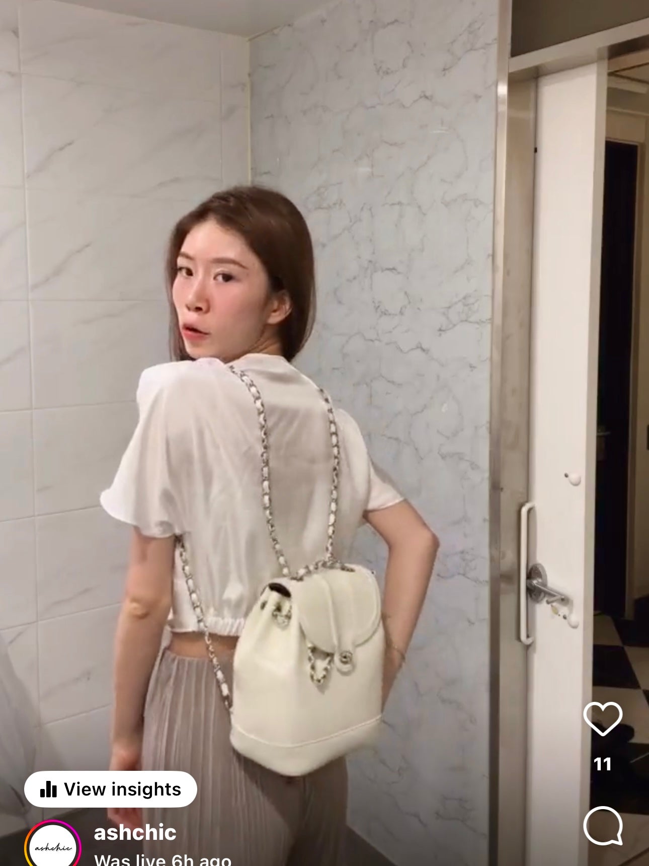 Real Leather Chain Bag