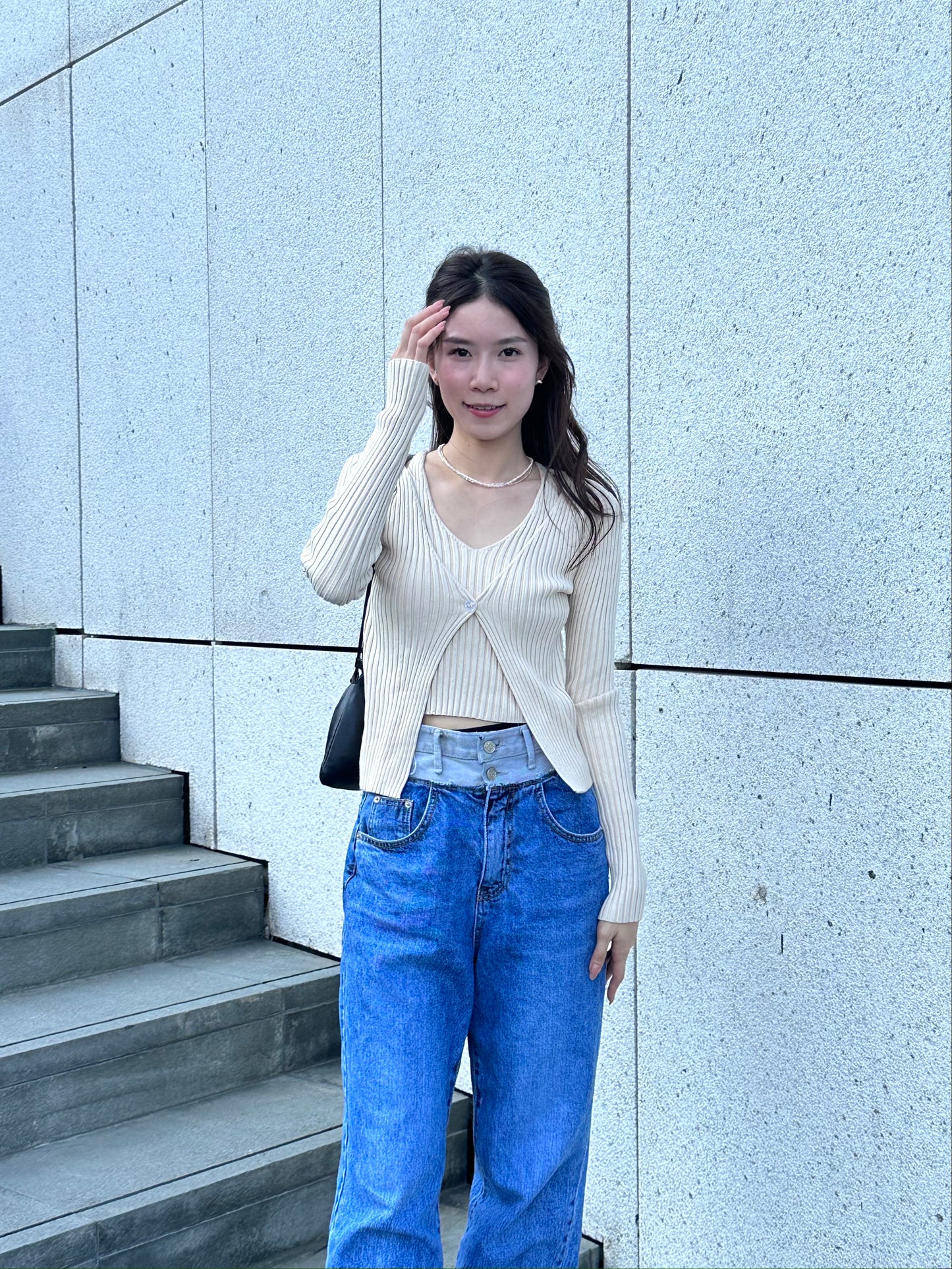 Cross Neck Attachable Cardigan