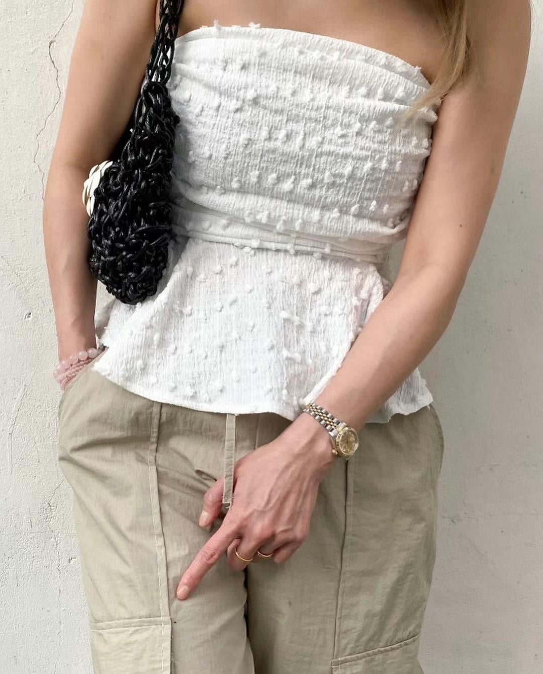 Strapless Towel Tank Top