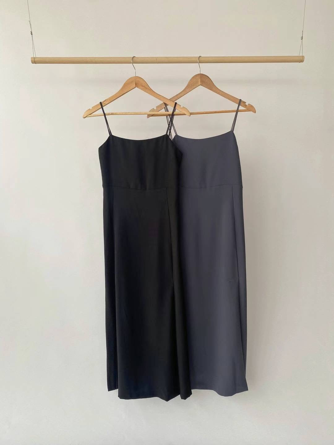 Cross Strap Chiffon Slit Maxi Dress