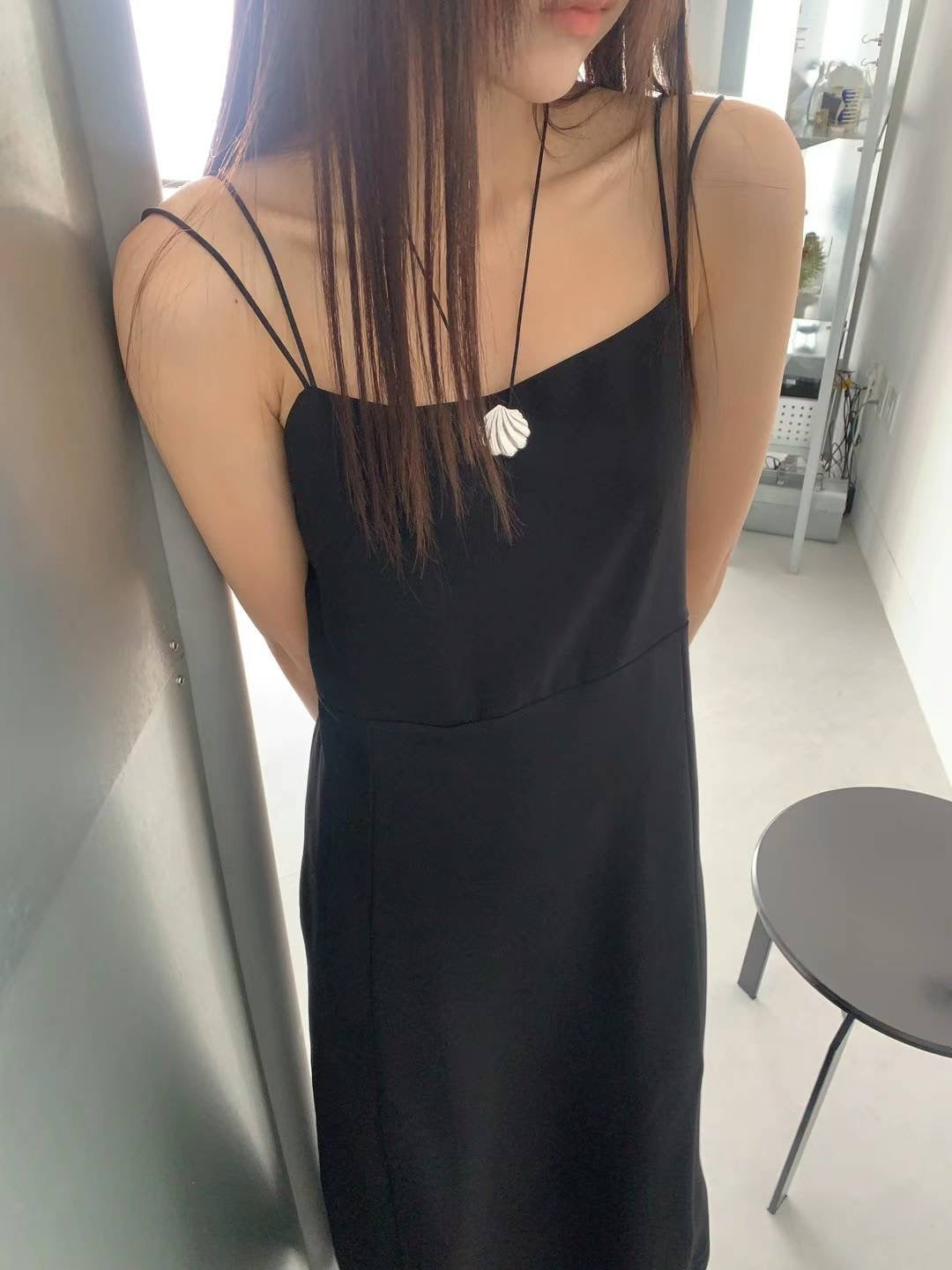 Cross Strap Chiffon Slit Maxi Dress