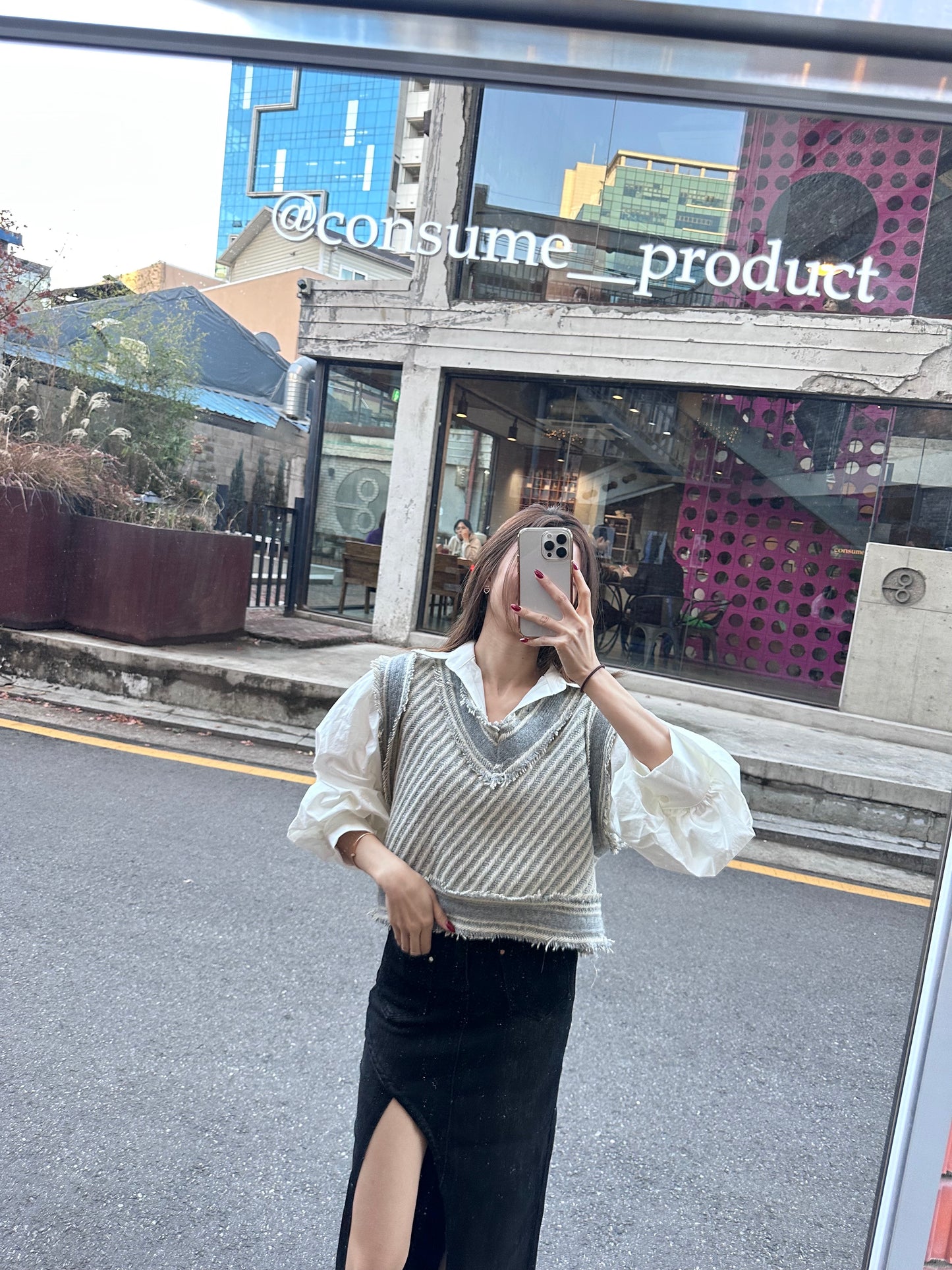 Striped Ruffles Vest