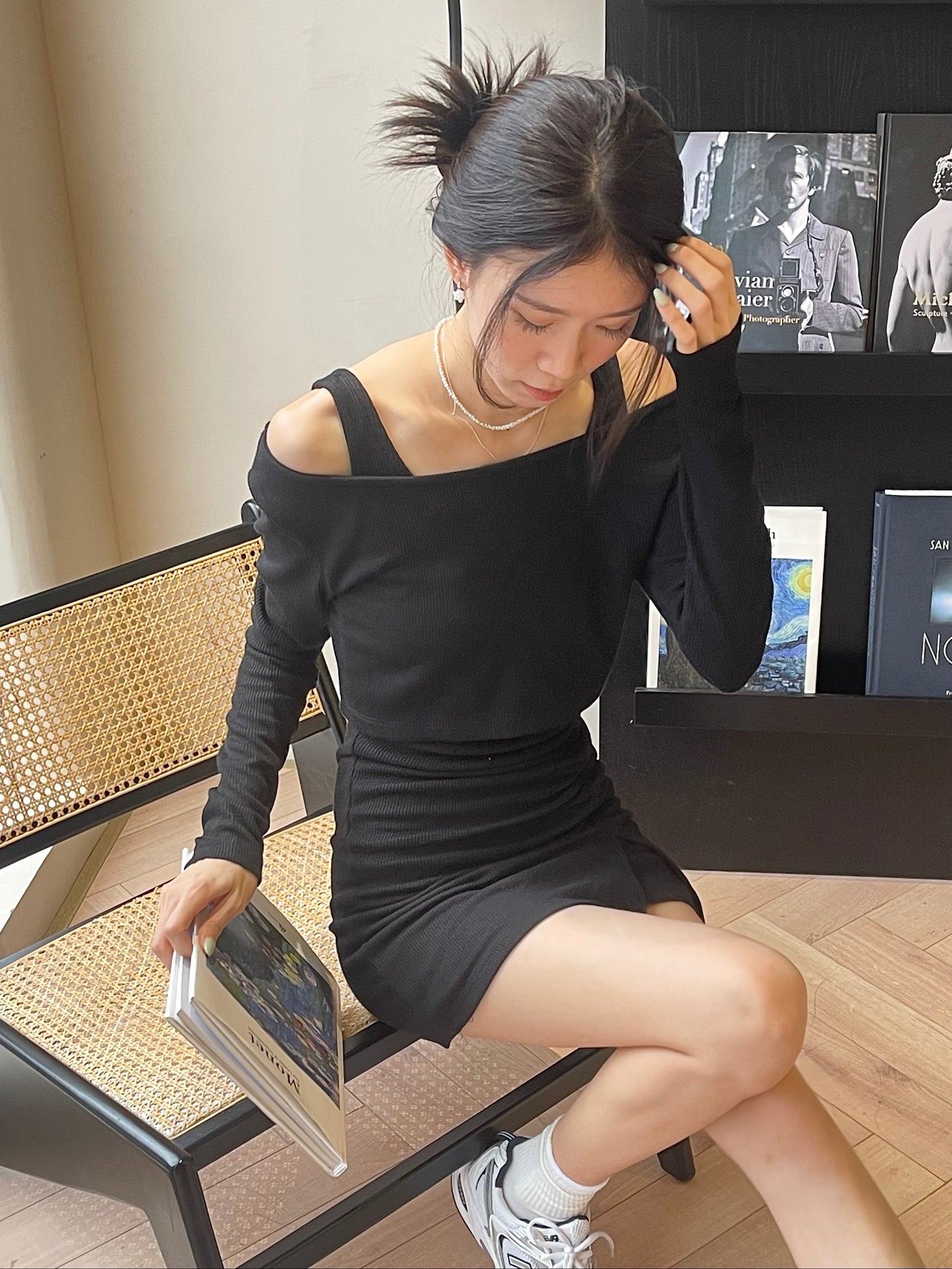 Tied Up with Slit Top & Mini Dress Set