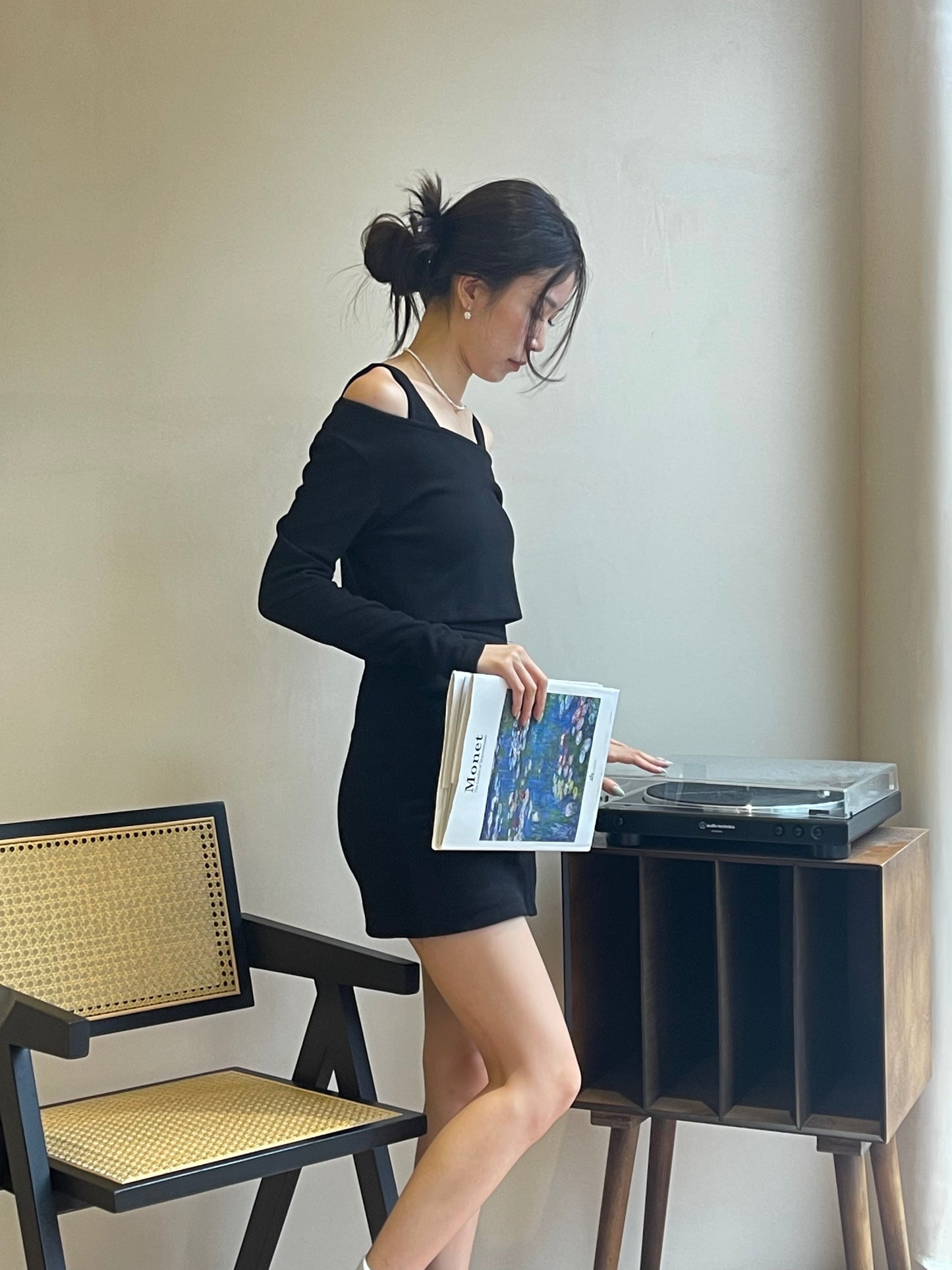 Tied Up with Slit Top & Mini Dress Set
