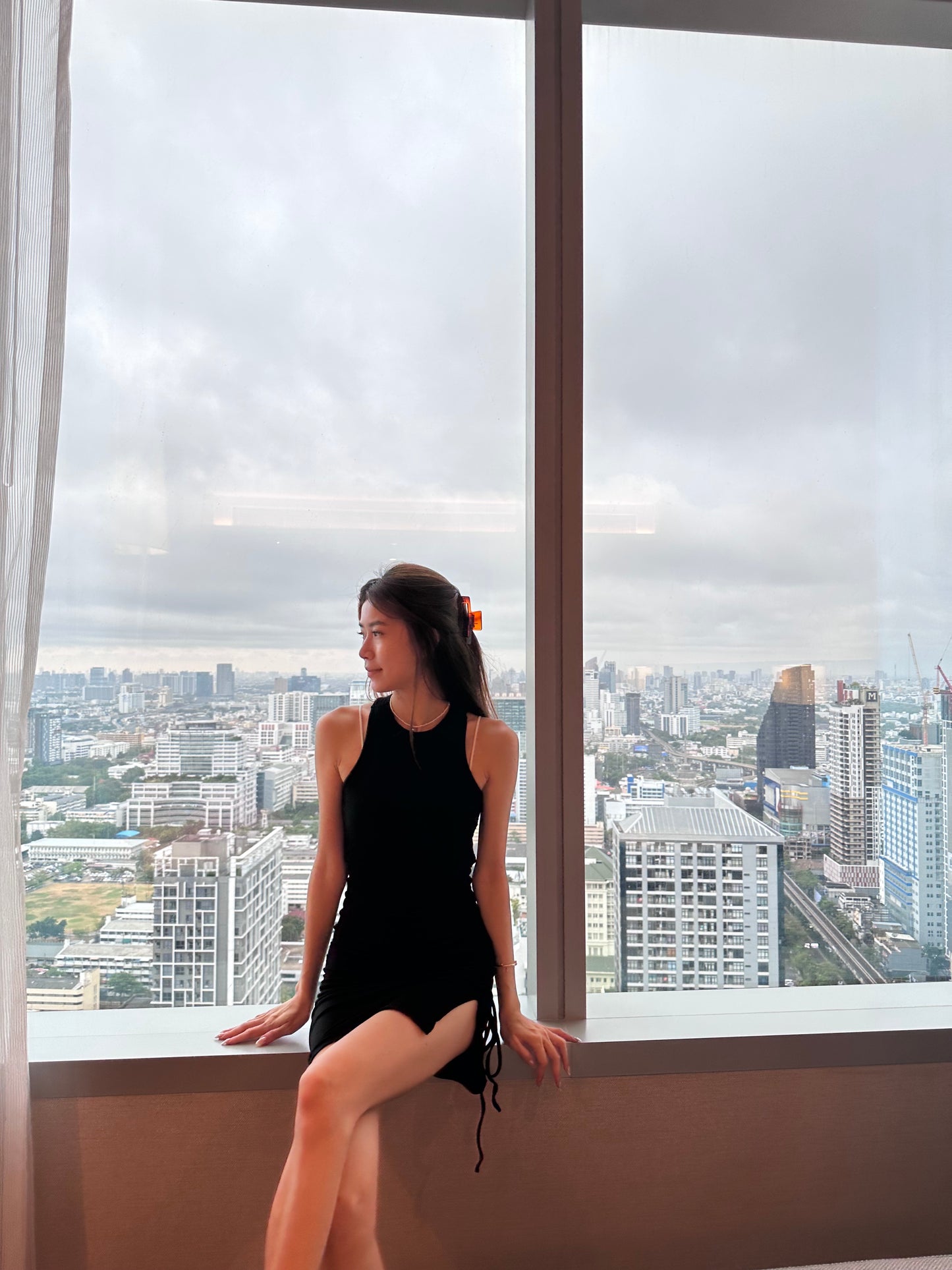 (ashchic made) Tied up Mini Dress with pads