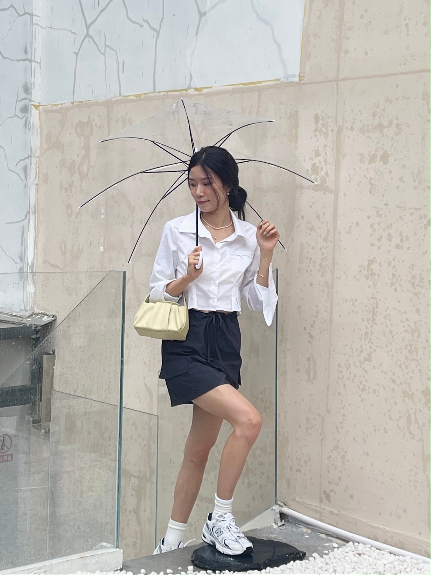 Tie Waist Cargo Skirt