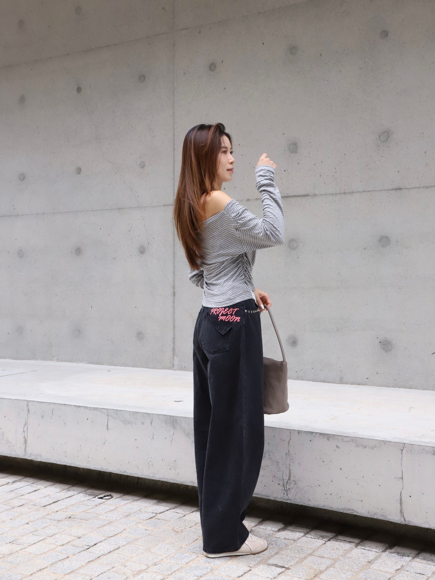 Cross Neck Striped Top