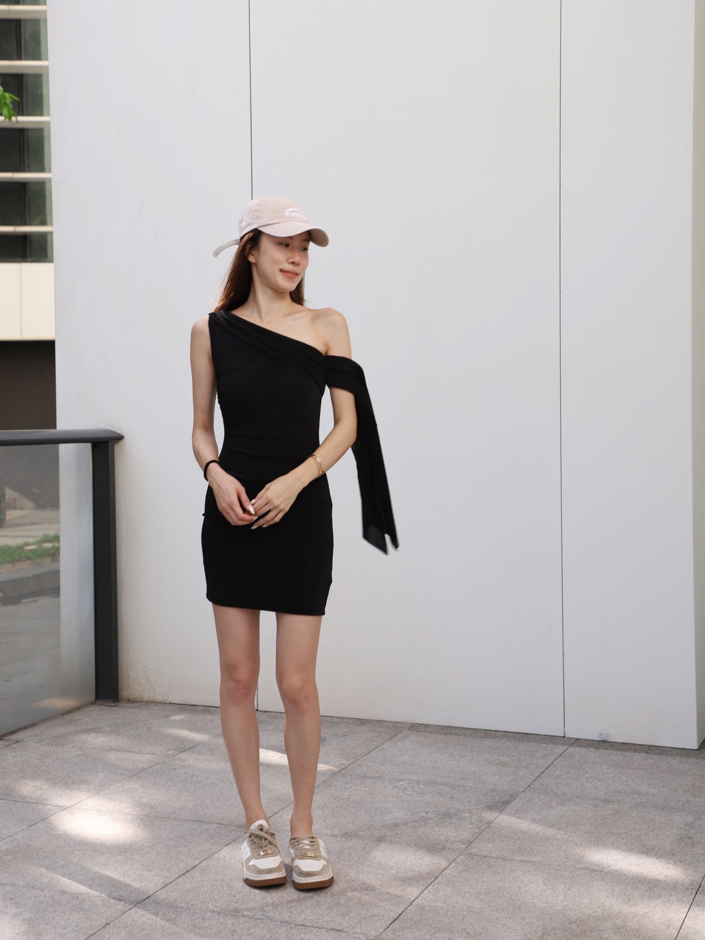One Side Tail Mini Dress