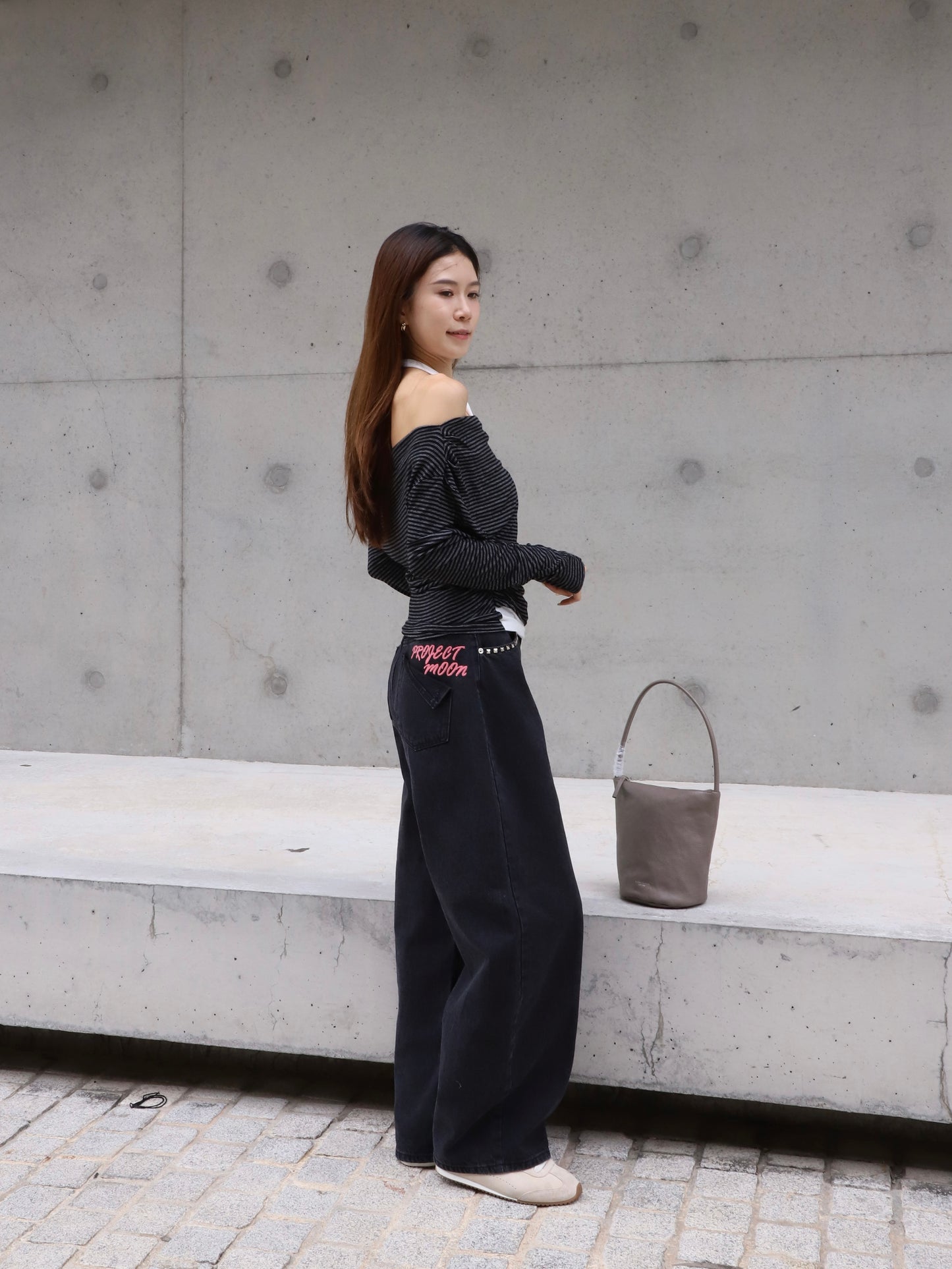 Pink Words Denim Jeans